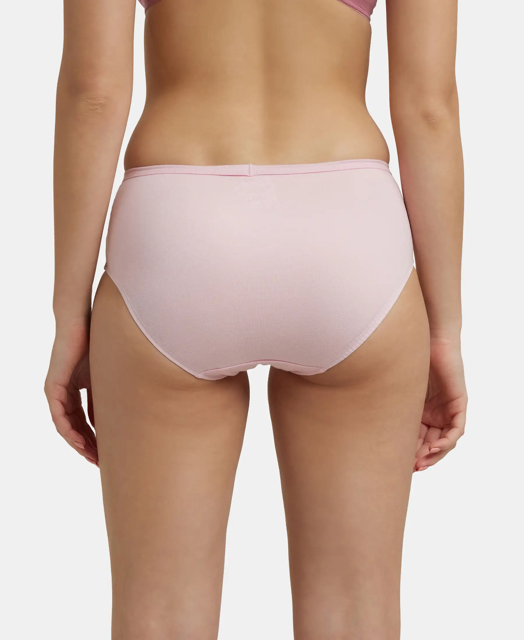 High Coverage Super Combed Cotton Hipster With Concealed Waistband and StayFresh Treatment - Light Assorted (Pack of 3) - Image 3
