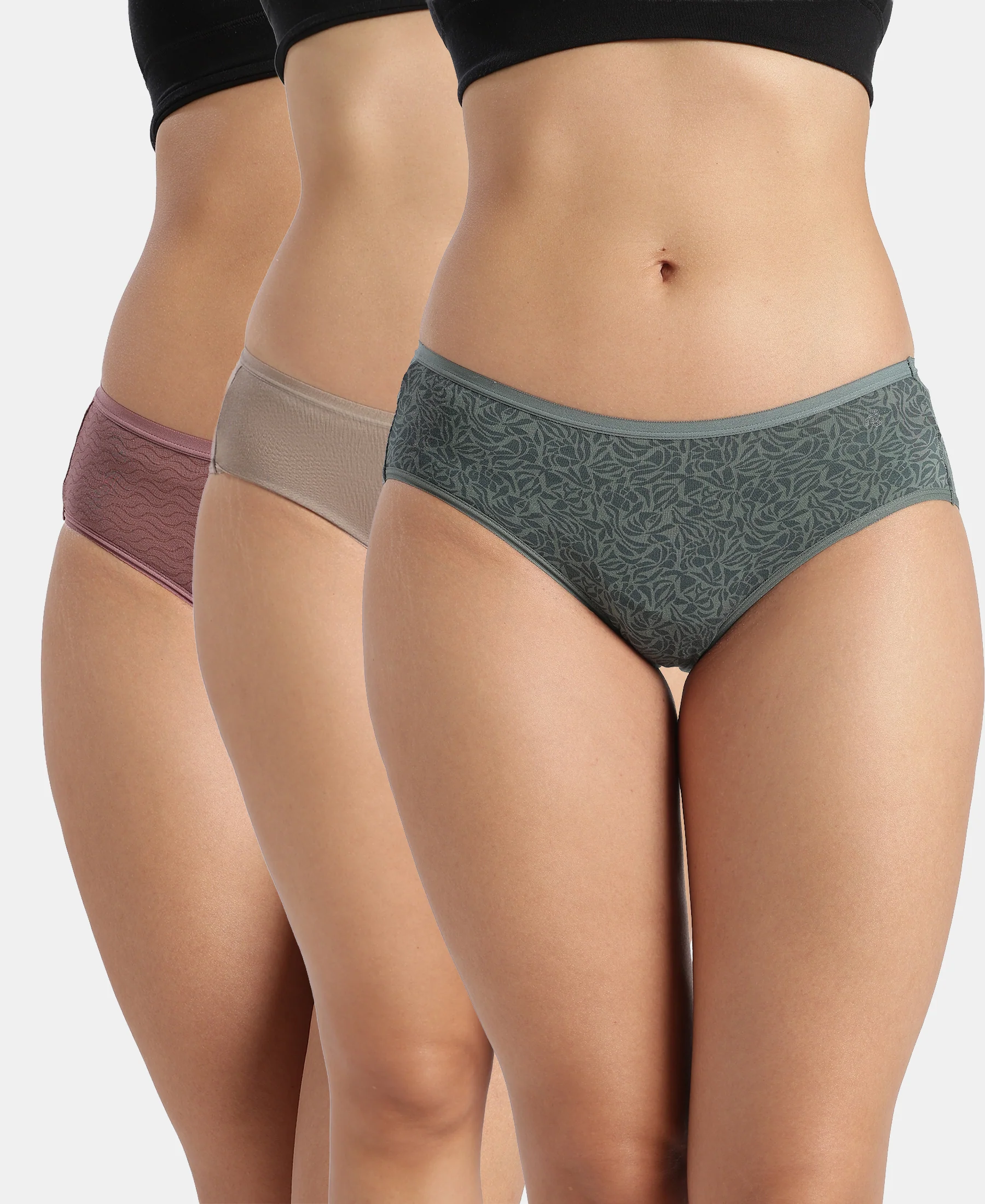 High Coverage TENCEL™ Micro Modal Elastane Stretch Hipster with Ultrasoft Waistband - Assorted (Pack of 3) - Image 5