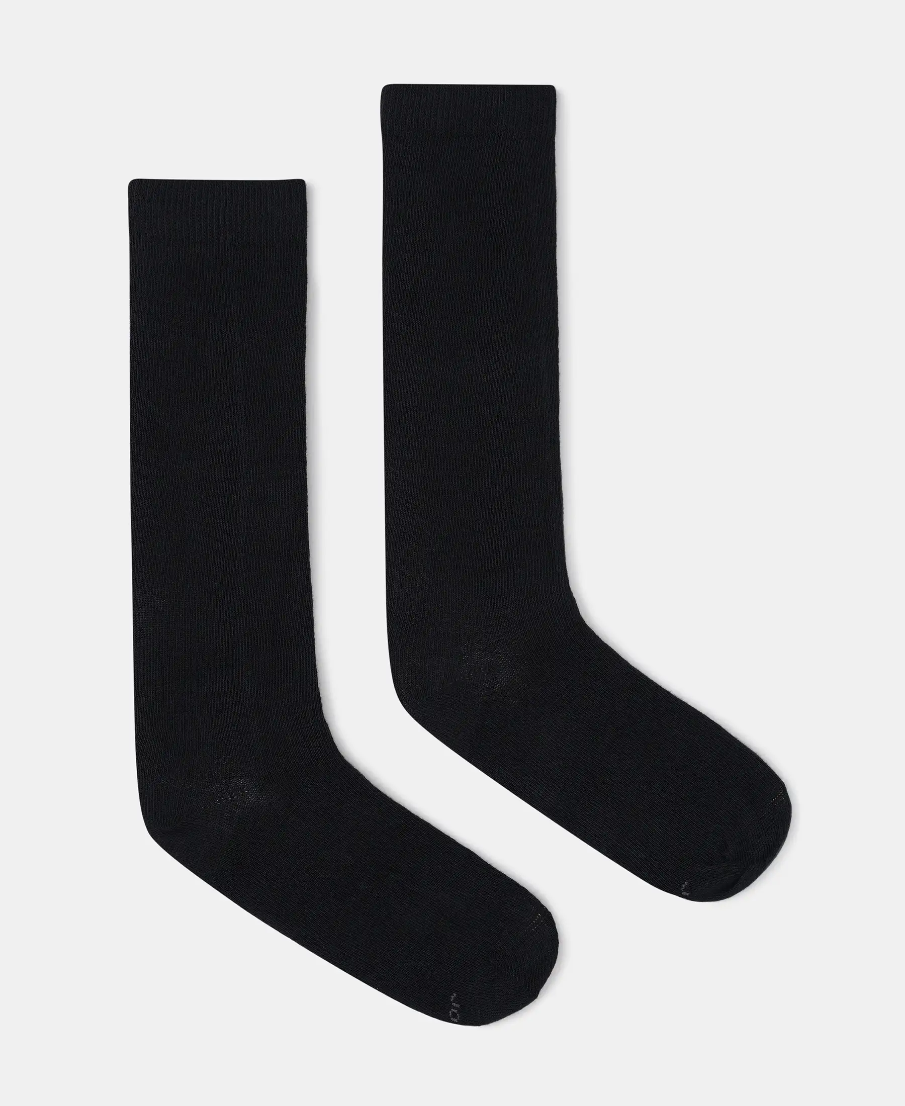 Kid's Compact Cotton Stretch Solid Knee Length Socks With StayFresh Treatment - Black - Image 4