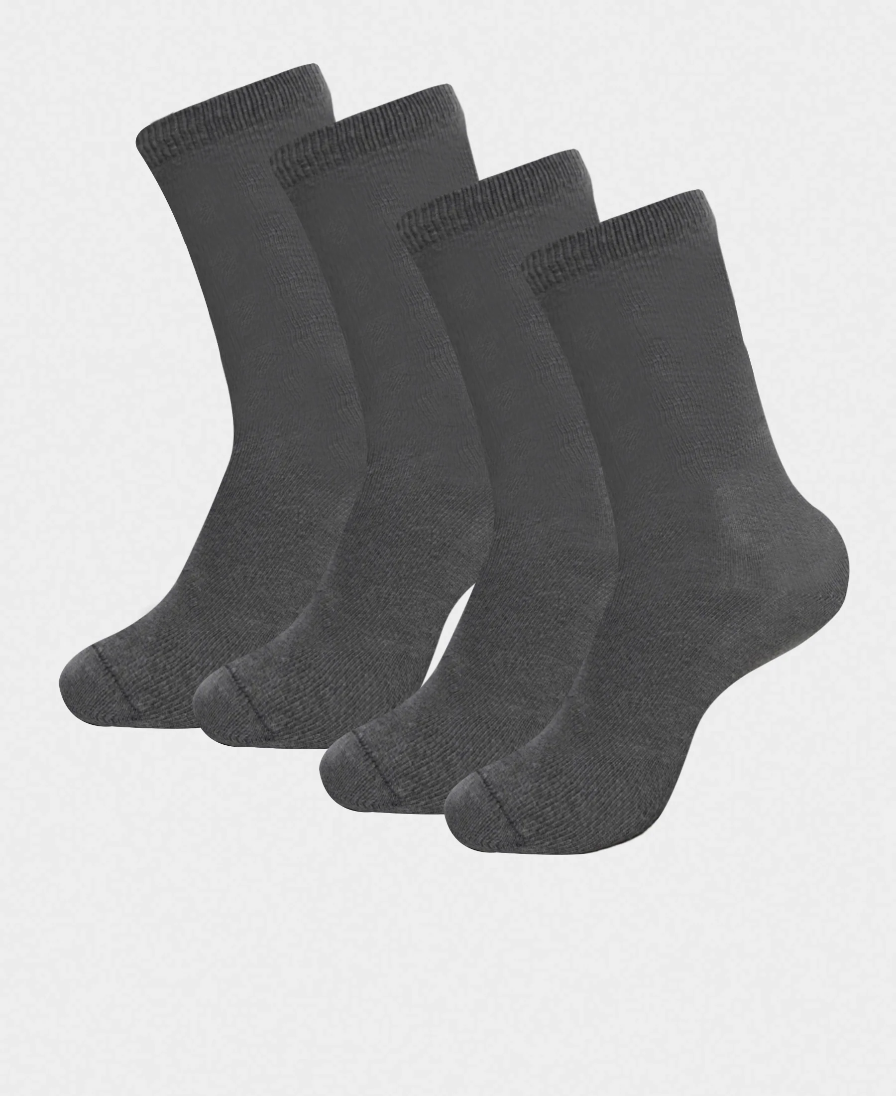 Kid's Compact Cotton Stretch Solid Knee Length Socks With StayFresh Treatment - Gun Metal (Pack of 2) - Image 5
