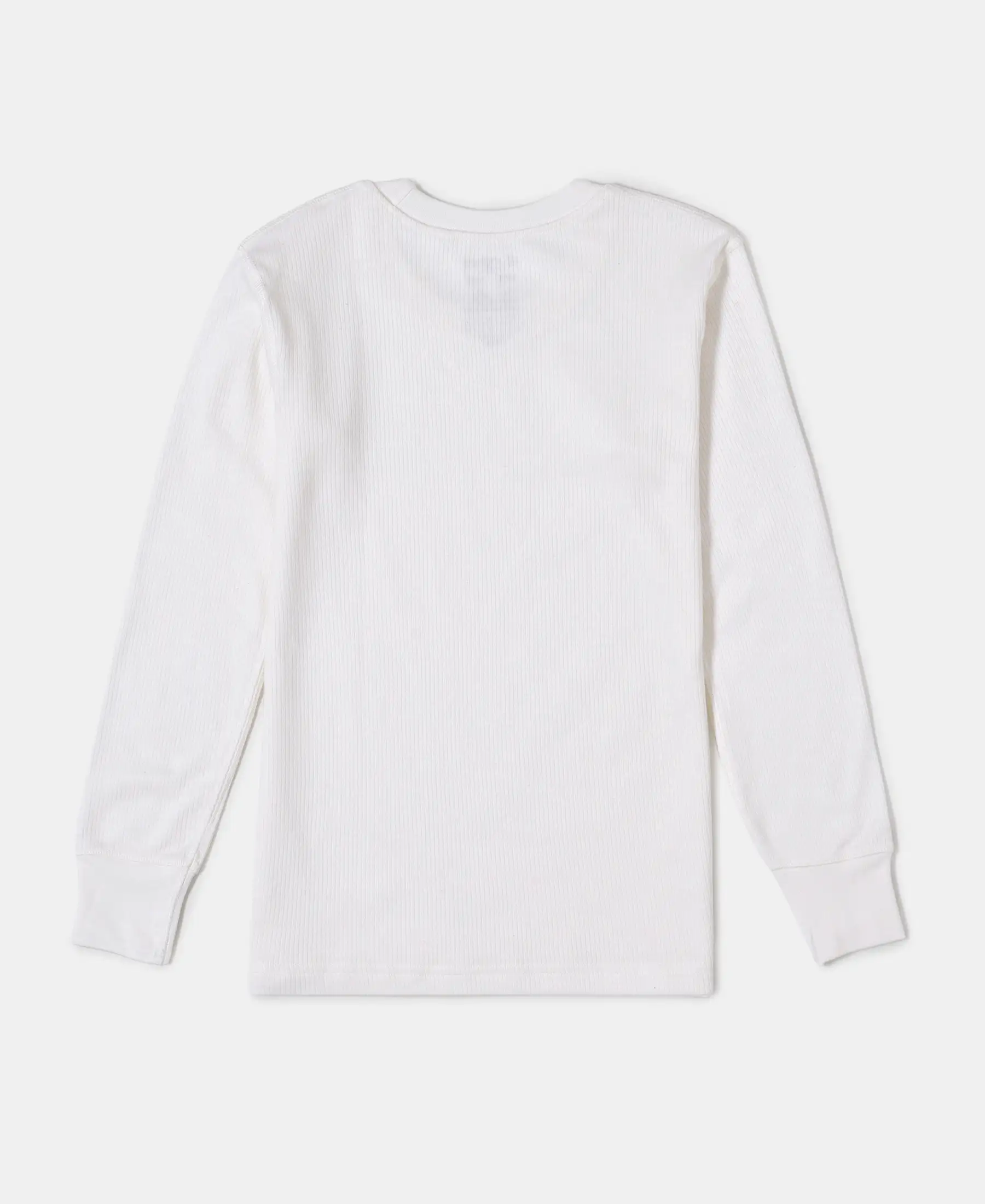 Extra Warmth Kid's Super Combed Cotton Rich Full Sleeve Thermal Undershirt with StayWarm Treatment - Off White - Image 2