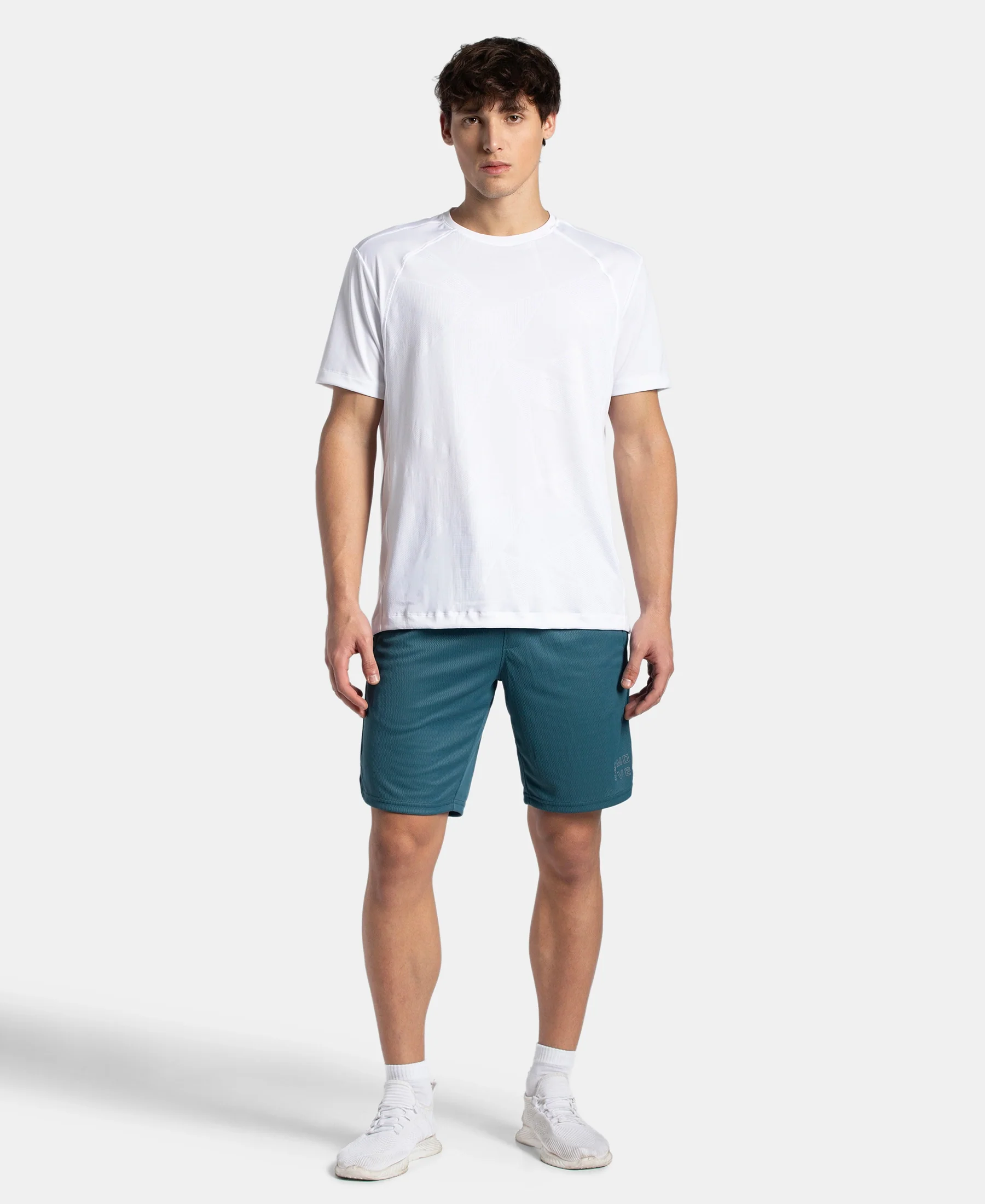 Lightweight and Breathable Microfiber Shorts with StayFresh Treatment - Indian Teal - Image 4