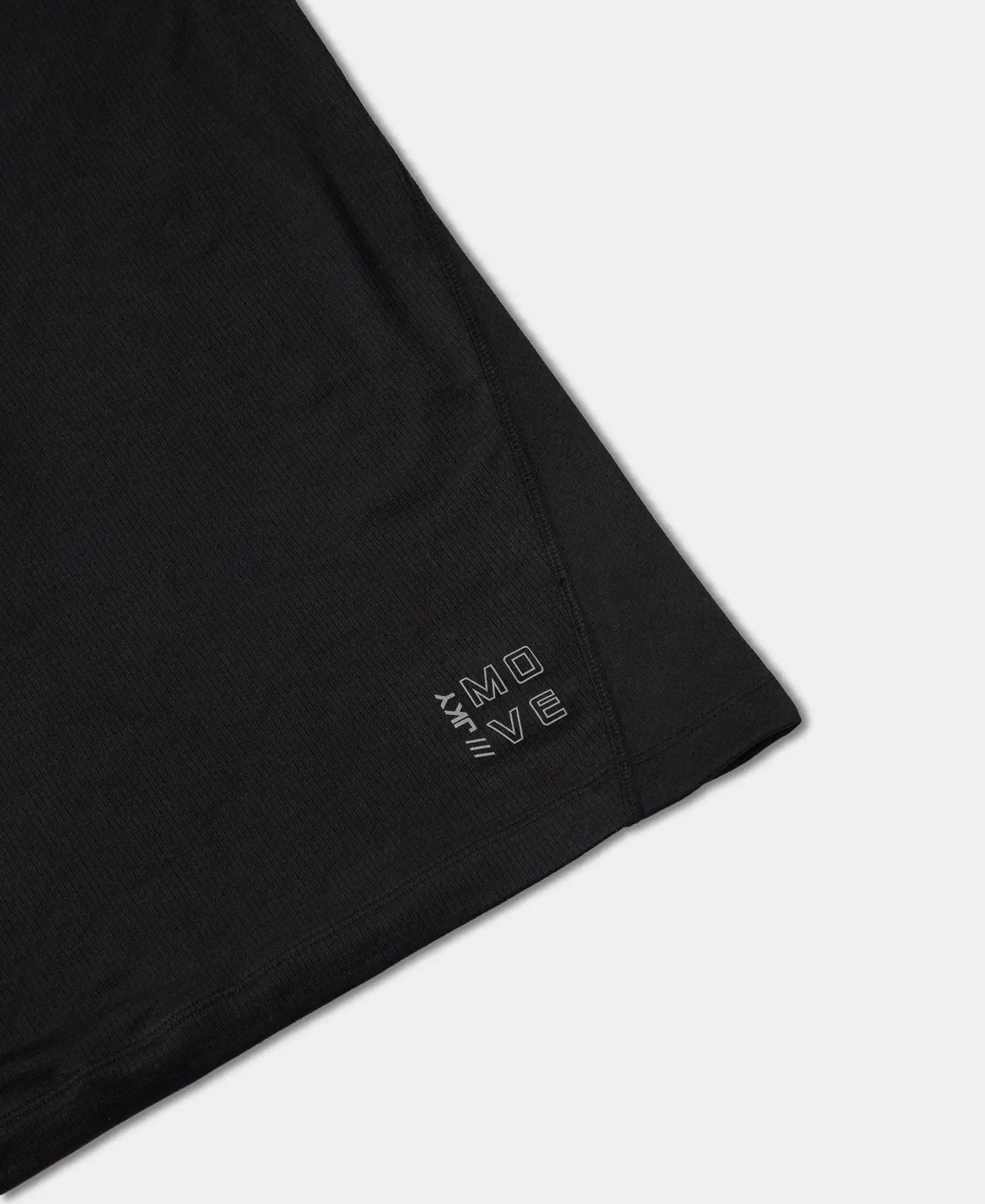 Lightweight Microfiber Solid Round Neck Half Sleeve T-Shirt with Breathable Mesh - Black - Image 12