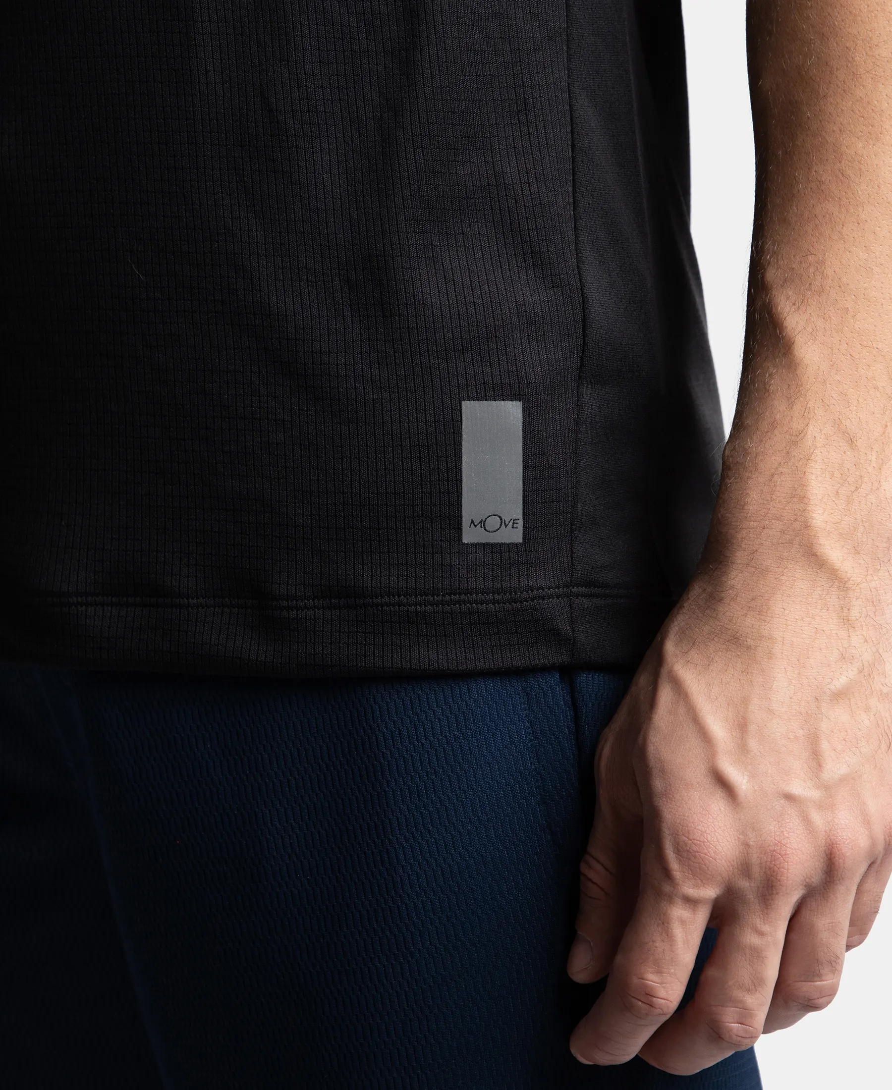 Lightweight Microfiber Solid Tank Top with Breathable Mesh - Black - Image 9