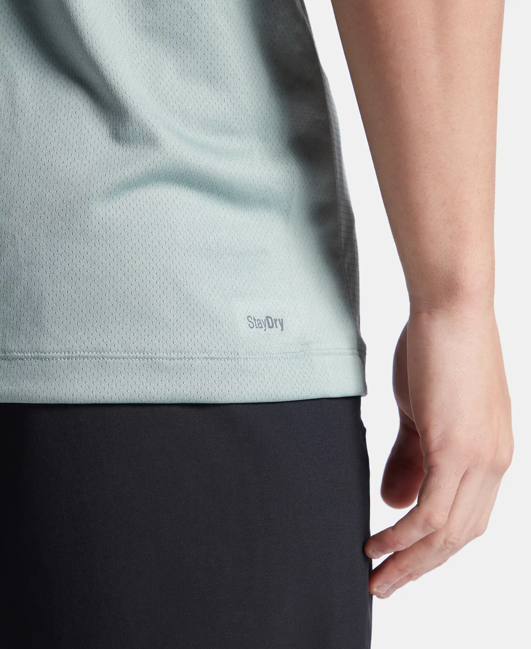 Lightweight Microfiber Solid Tank Top with Breathable Mesh - Iceberg Green - Image 7