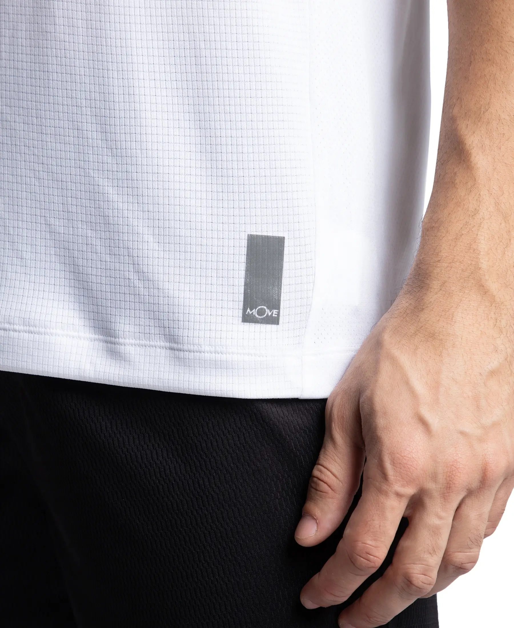 Lightweight Microfiber Solid Tank Top with Breathable Mesh - White - Image 9