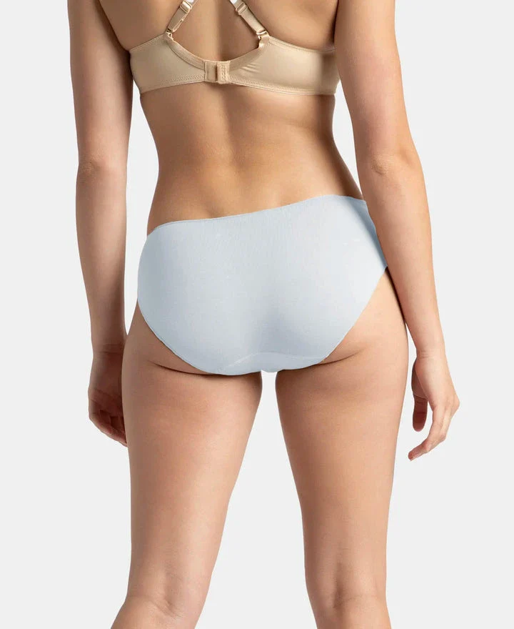 Medium Coverage Micro Modal Elastane Stretch Bikini With Concealed Waistband and StayFresh Treatment - Kentucky Blue & Black (Pack of 2) - Image 8