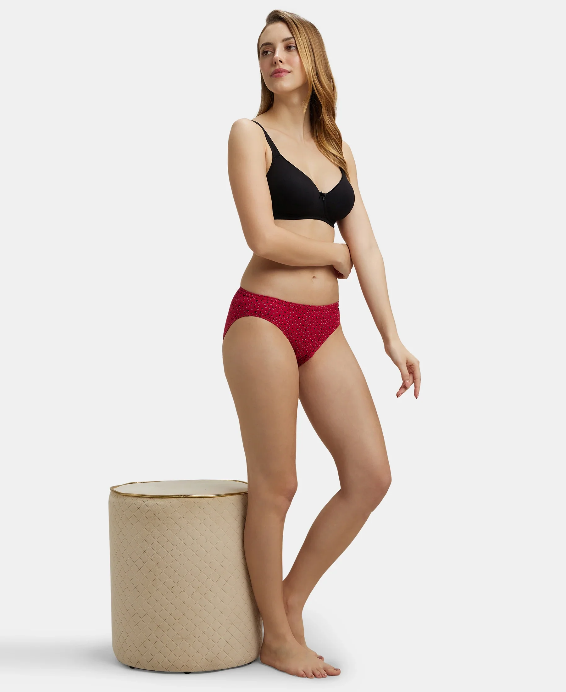 Medium Coverage Super Combed Cotton Bikini With Concealed Waistband and StayFresh Treatment - Dark Prints (Pack of 3) - Image 12