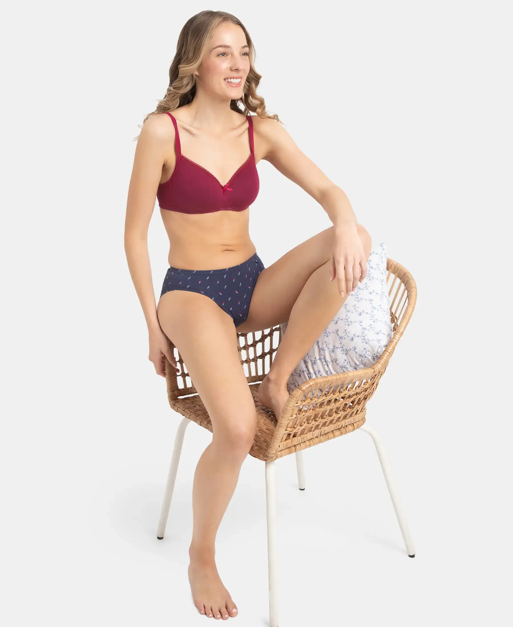 Medium Coverage Super Combed Cotton Bikini with Concealed Waistband and StayFresh Treatment - Dark Prints (Pack of 5) - Image 20