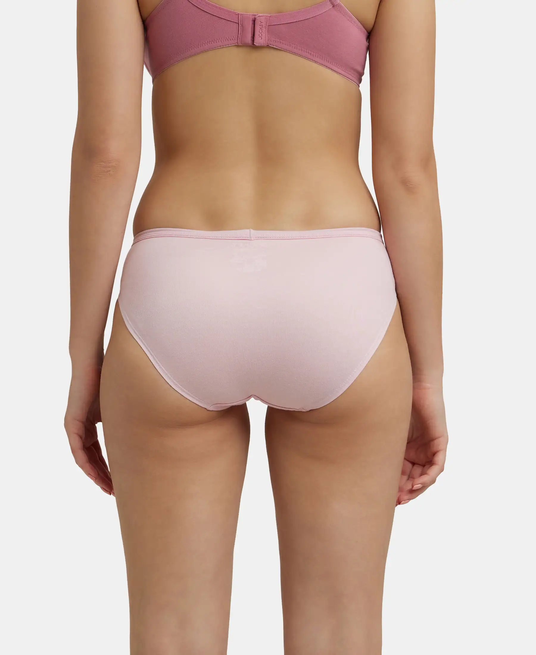 Medium Coverage Super Combed Cotton Bikini With Concealed Waistband and StayFresh Treatment - Light Assorted (Pack of 3) - Image 11