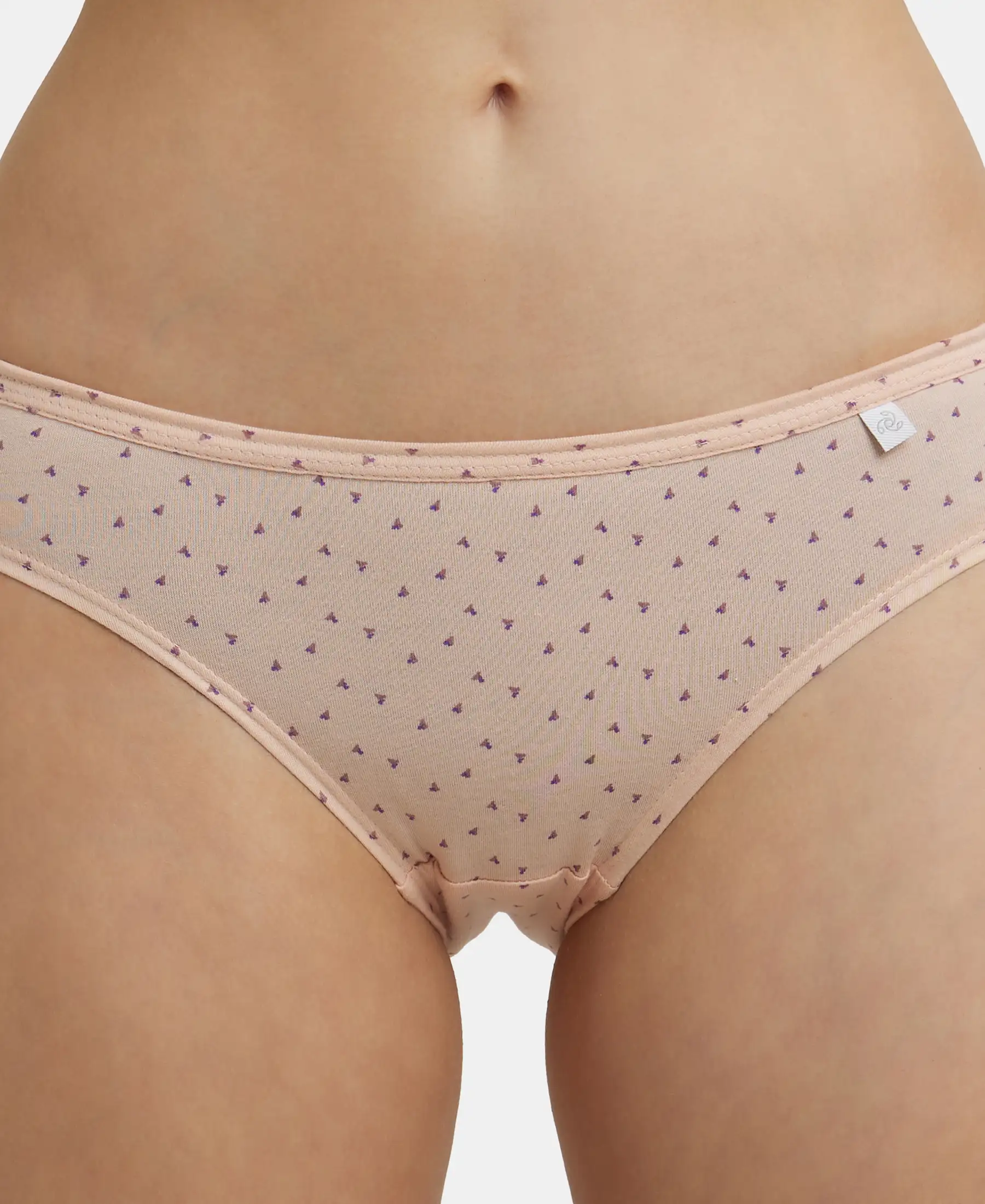 Medium Coverage Super Combed Cotton Bikini With Concealed Waistband and StayFresh Treatment - Light Prints (Pack of 3) - Image 13