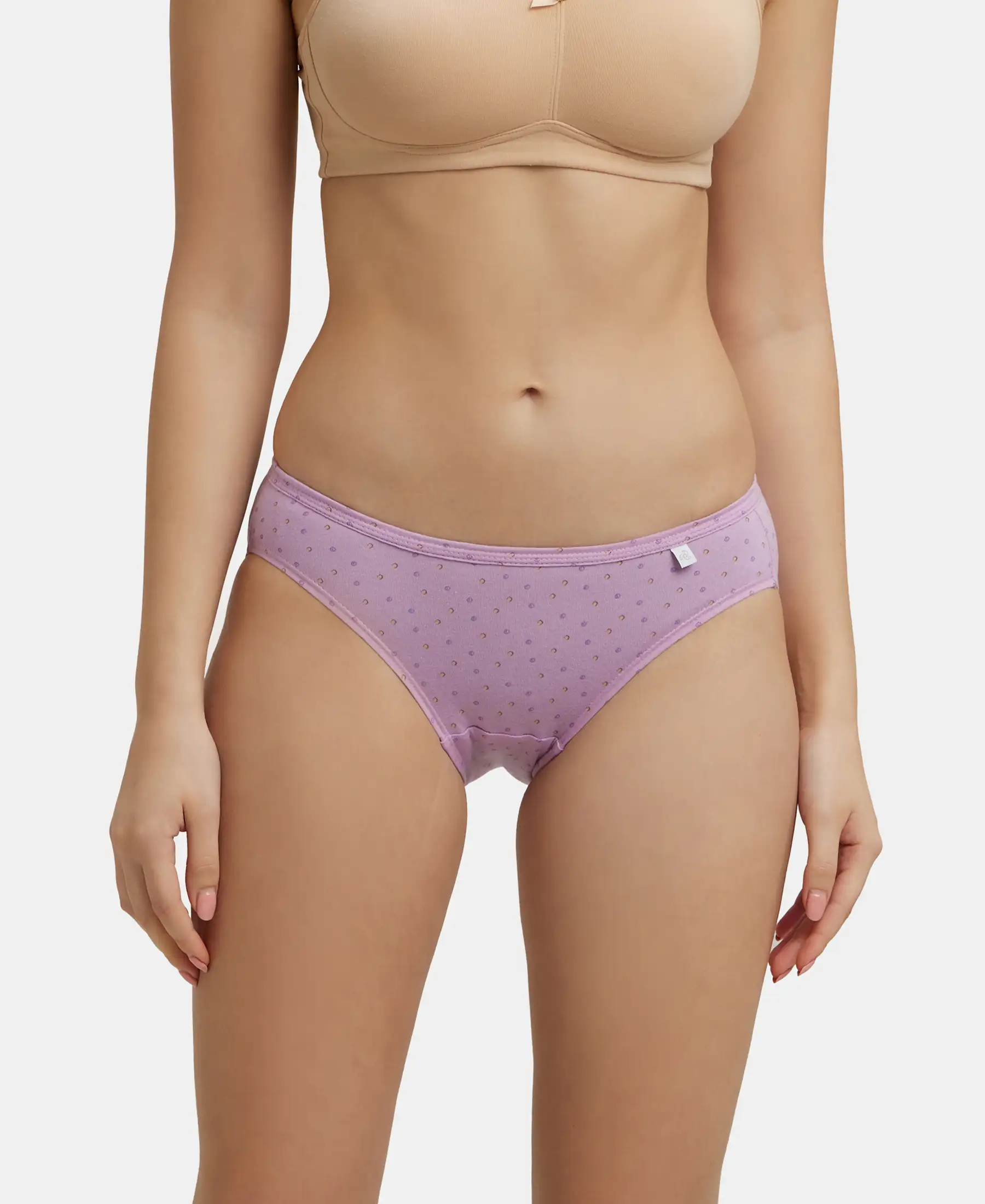 Medium Coverage Super Combed Cotton Bikini With Concealed Waistband and StayFresh Treatment - Light Prints (Pack of 3) - Image 14