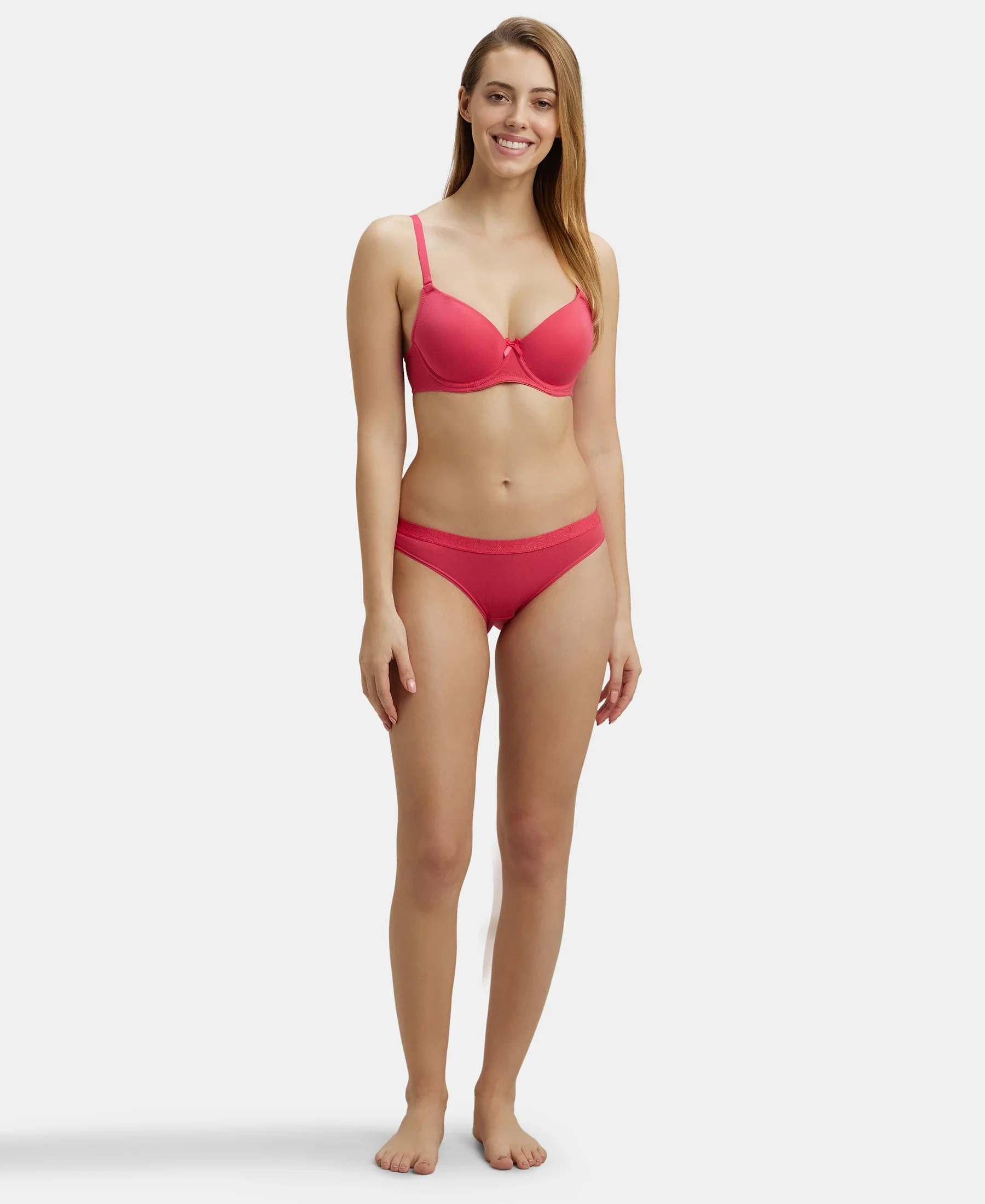 Medium Coverage Super Combed Cotton Elastane Stretch Bikini With Exposed Waistband and StayFresh Treatment - Assorted (Pack of 3) - Image 4