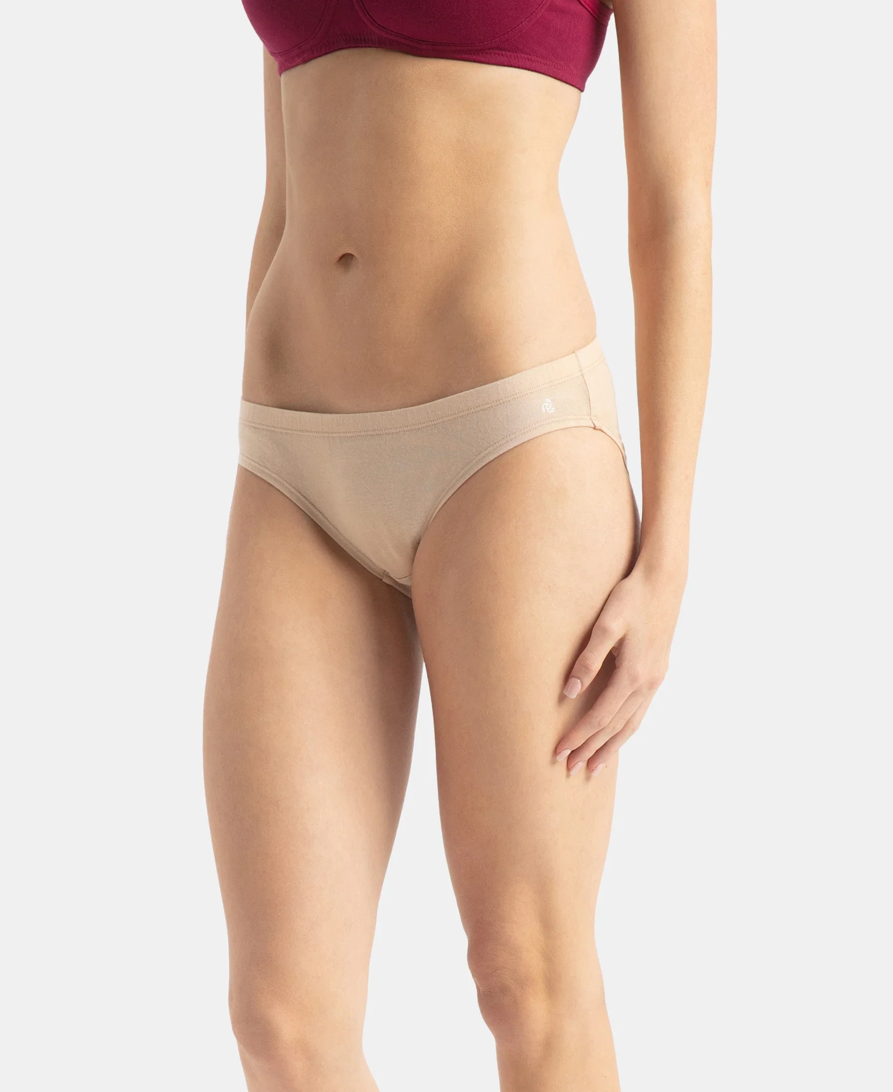 Medium Coverage Super Combed Cotton Elastane Stretch Mid Waist Bikini With Concealed Waistband and StayFresh Treatment - Assorted Colors (Pack of 3) - Image 8
