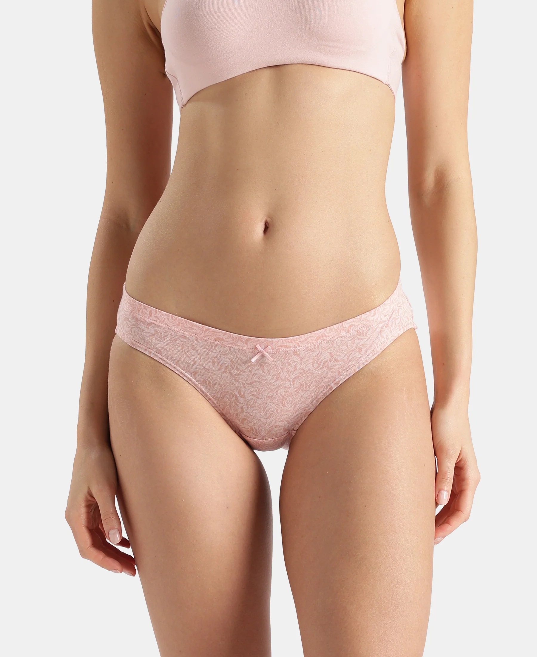 Medium Coverage Super Combed Cotton Elastane Stretch Mid Waist Bikini With Concealed Waistband and StayFresh Treatment - Assorted Prints (Pack of 3) - Image 4