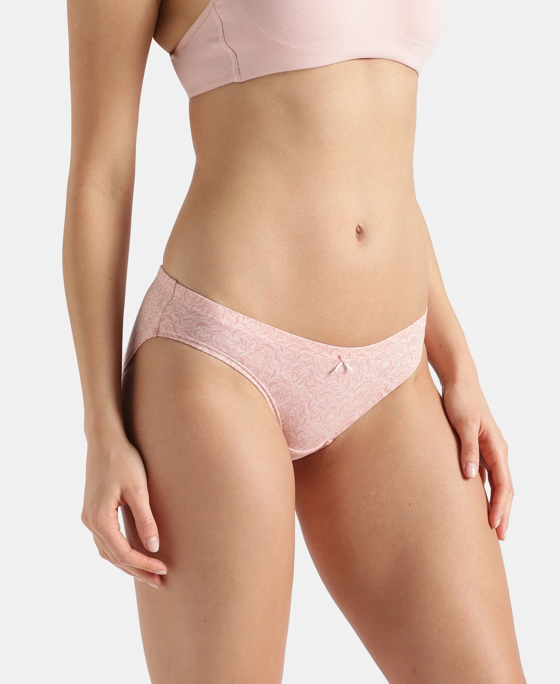 Medium Coverage Super Combed Cotton Elastane Stretch Mid Waist Bikini With Concealed Waistband and StayFresh Treatment - Assorted Prints (Pack of 3) - Image 8