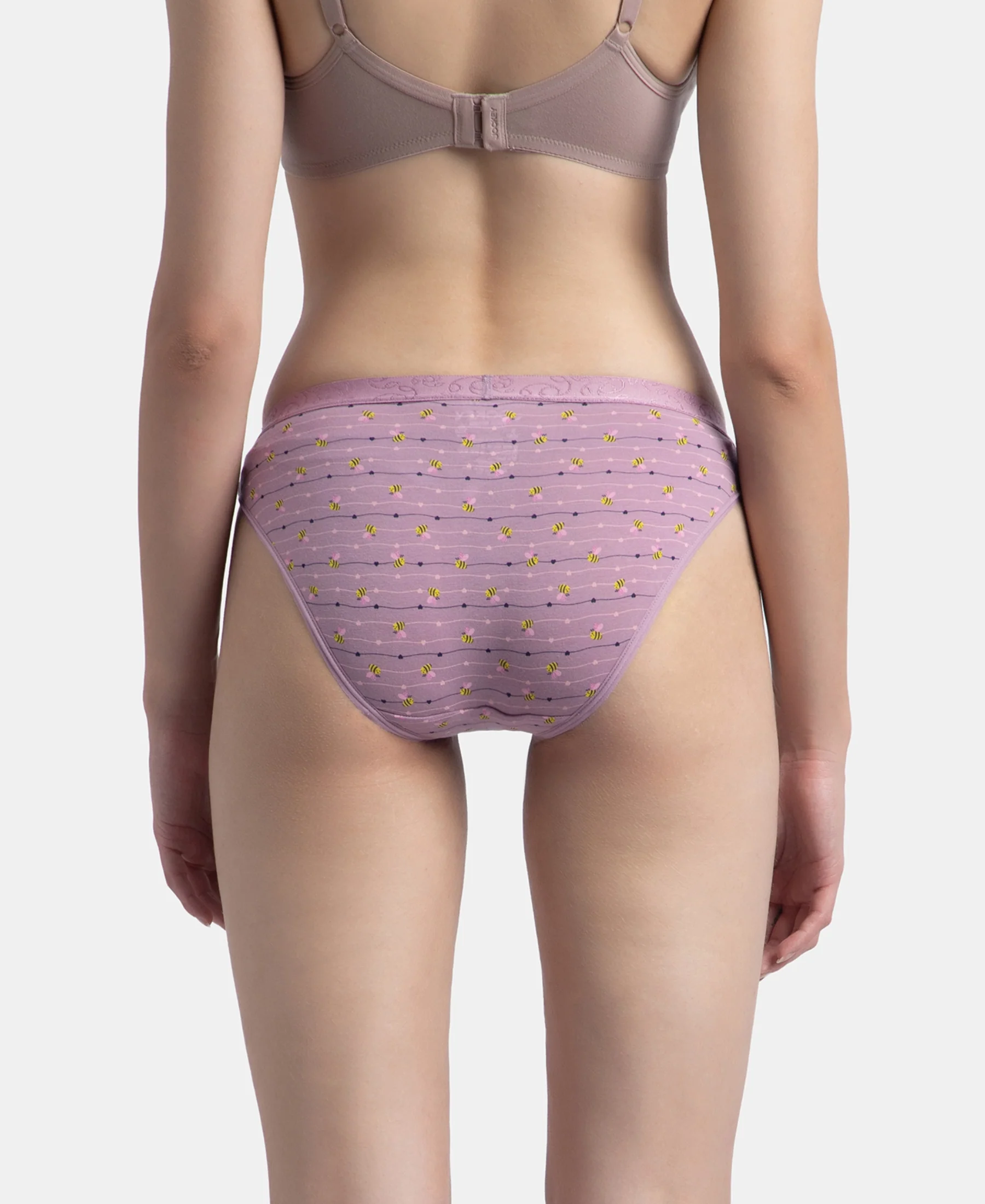 Medium Coverage Super Combed Cotton Elastane Stretch Mid Waist Bikini With Exposed Waistband and StayFresh Treatment - Valerian, Candlelight Peach & Classic Navy (Pack of 3) - Image 7