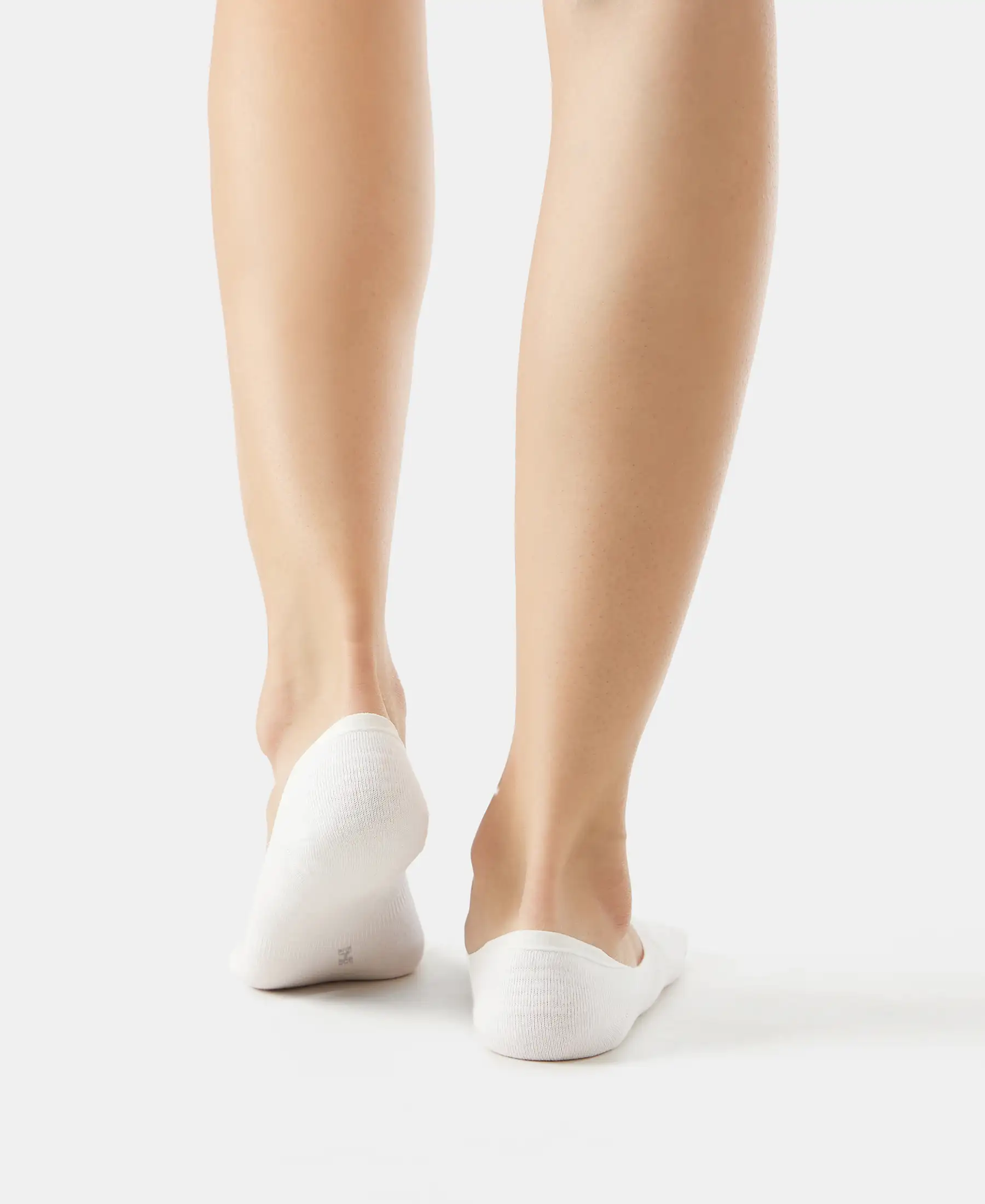 Compact Cotton Stretch No Show Socks with StayFresh Treatment - White - Image 6