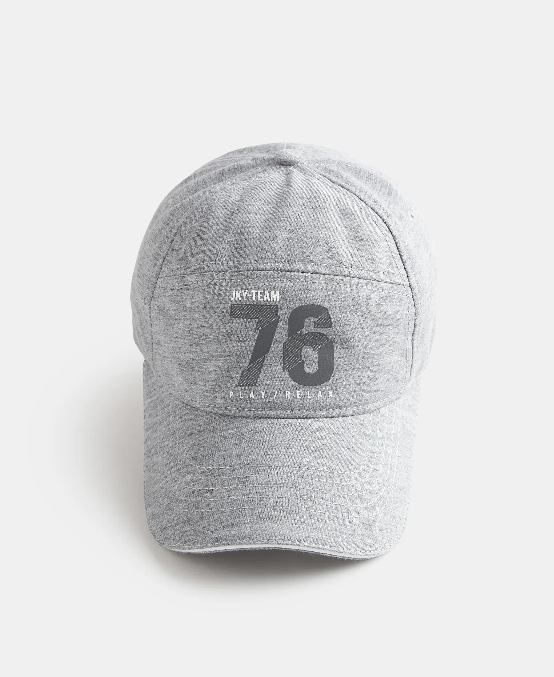 Microfiber Blend Solid Cap with Adjustable Back Closure - Mid Grey Melange
