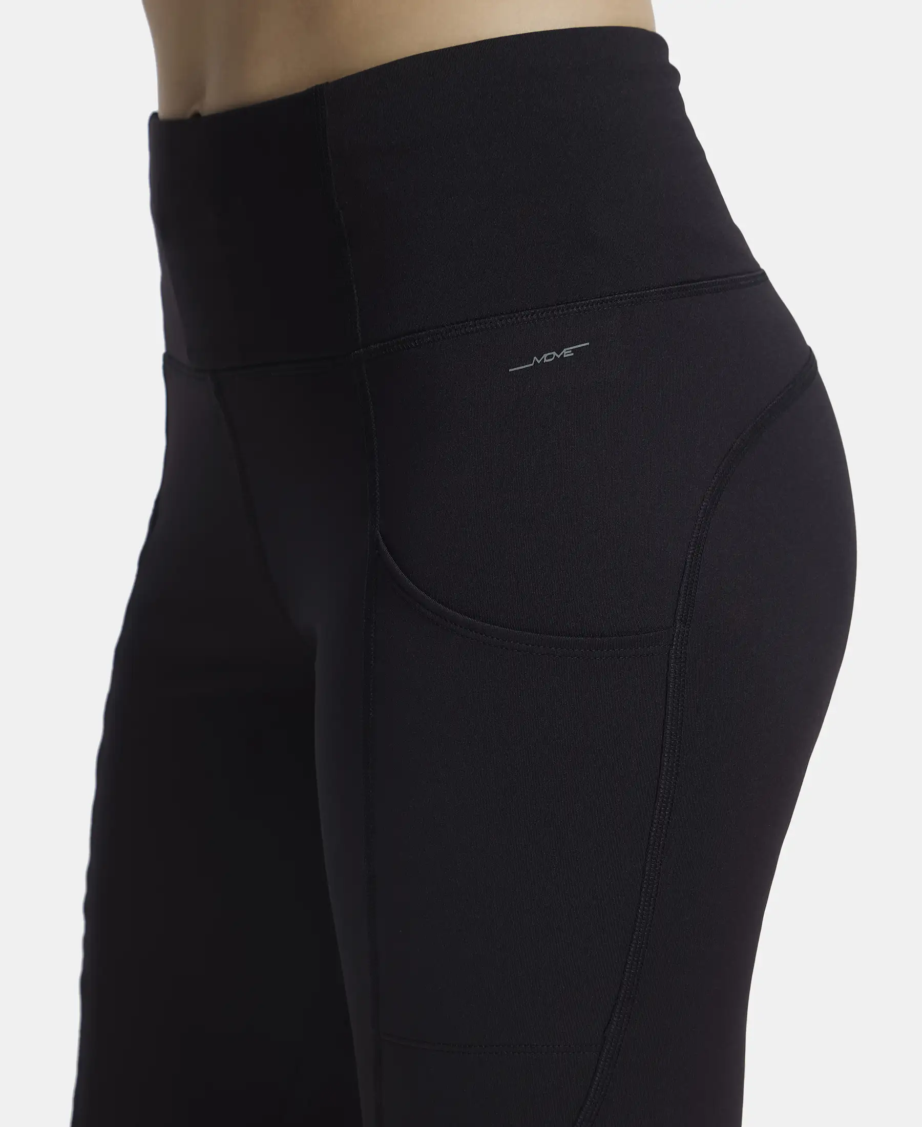 Microfiber Elastane Stretch Slim Fit Shorts with Side Pockets - Black - Image 7