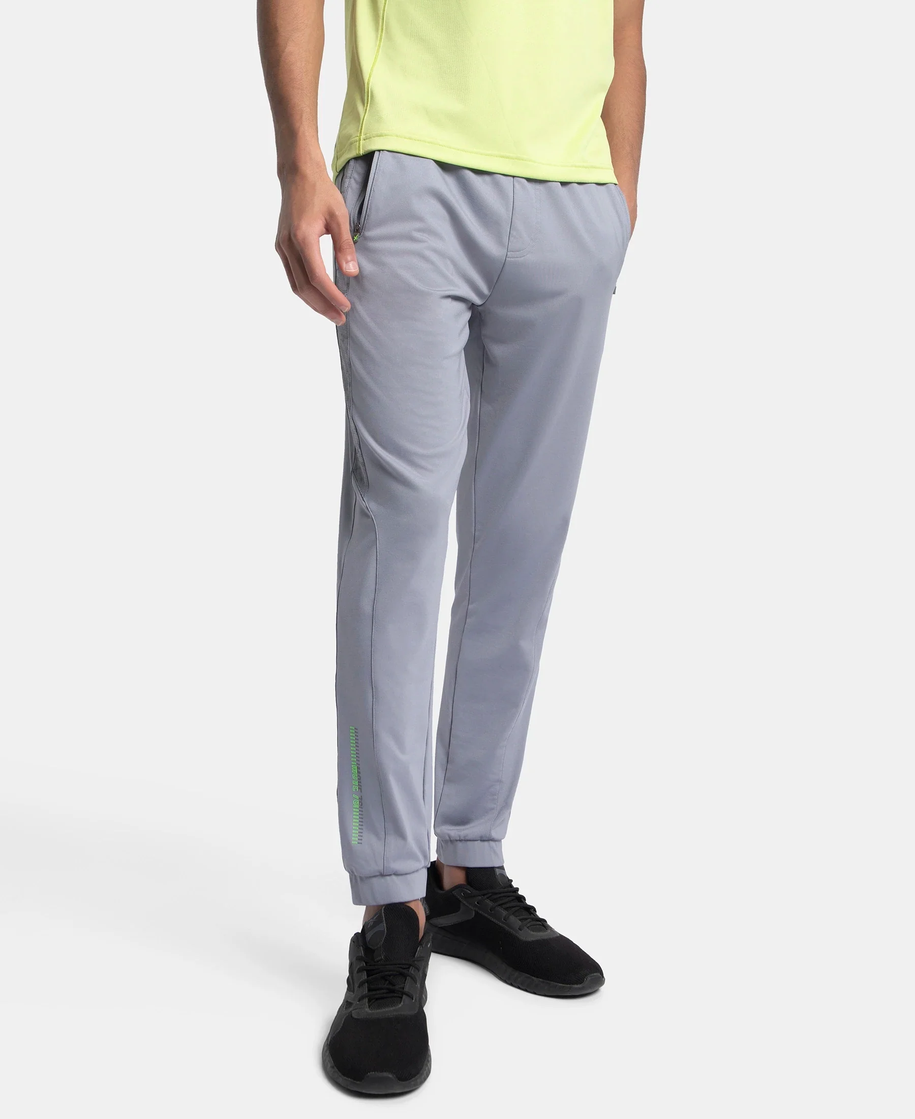 Microfiber Elastane Stretch Jogger with Zipper Pockets and StayDry Treatment - CP Grey - Image 5