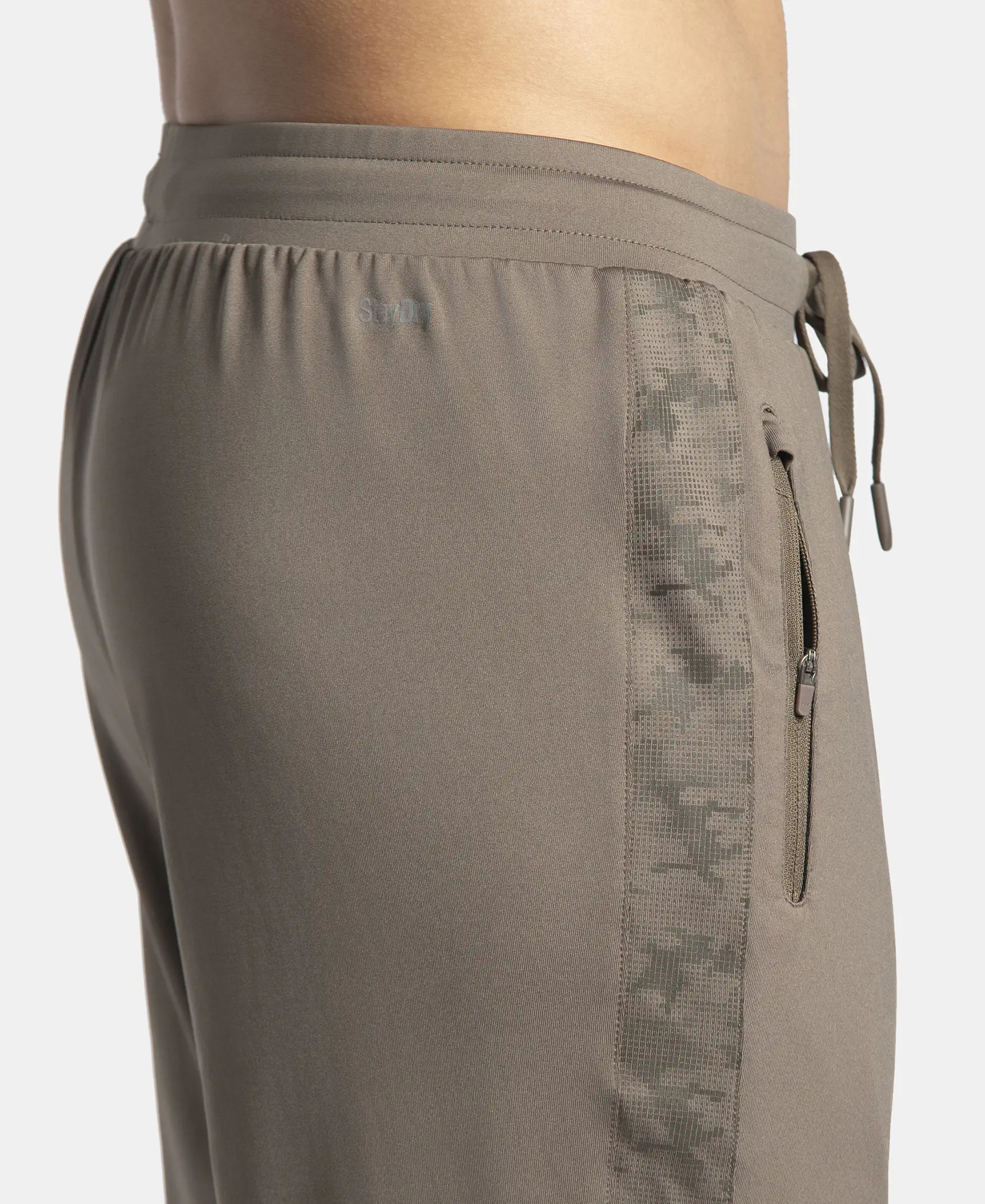 Microfiber Elastane Stretch Jogger with Zipper Pockets and StayDry Treatment - Green - Image 8