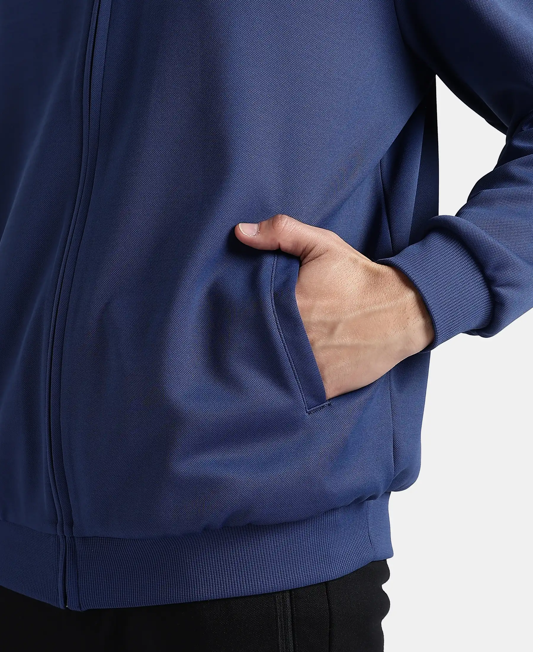 Microfiber Fabric Jacket with StayFresh Treatment - Navy - Image 8