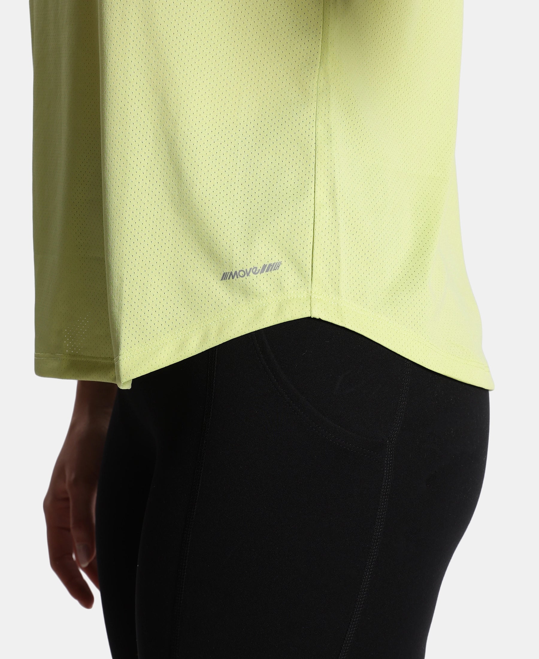 Microfiber Fabric Regular Fit Half Sleeve Breathable Mesh T-Shirt - Daiquiri Green - Image 7