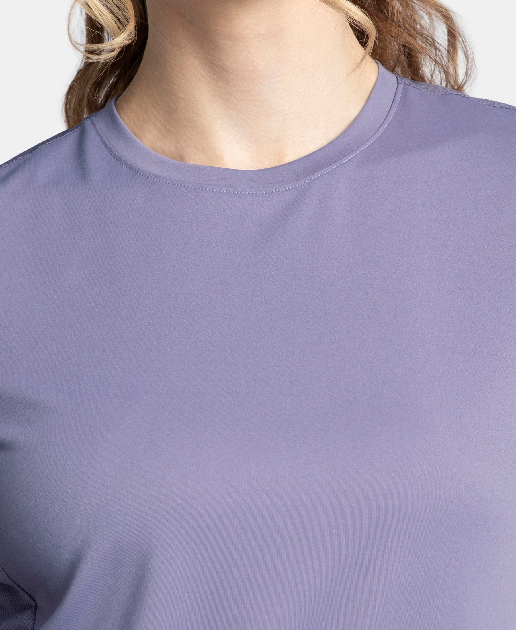 Microfiber Fabric Regular Fit Half Sleeve Breathable Mesh T-Shirt with Curved Hem Styling - Cosmic - Image 7