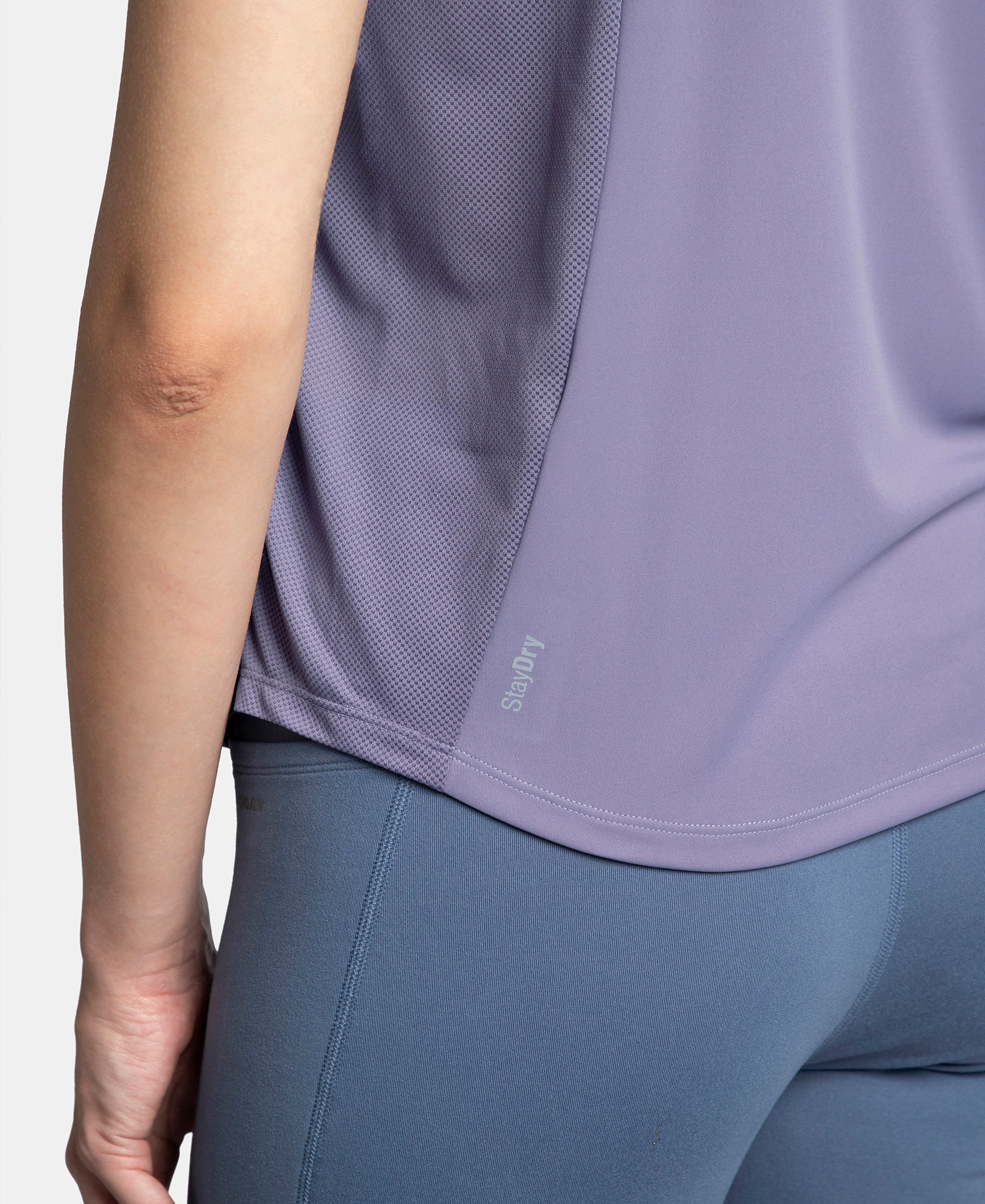 Microfiber Fabric Regular Fit Half Sleeve Breathable Mesh T-Shirt with Curved Hem Styling - Cosmic - Image 8