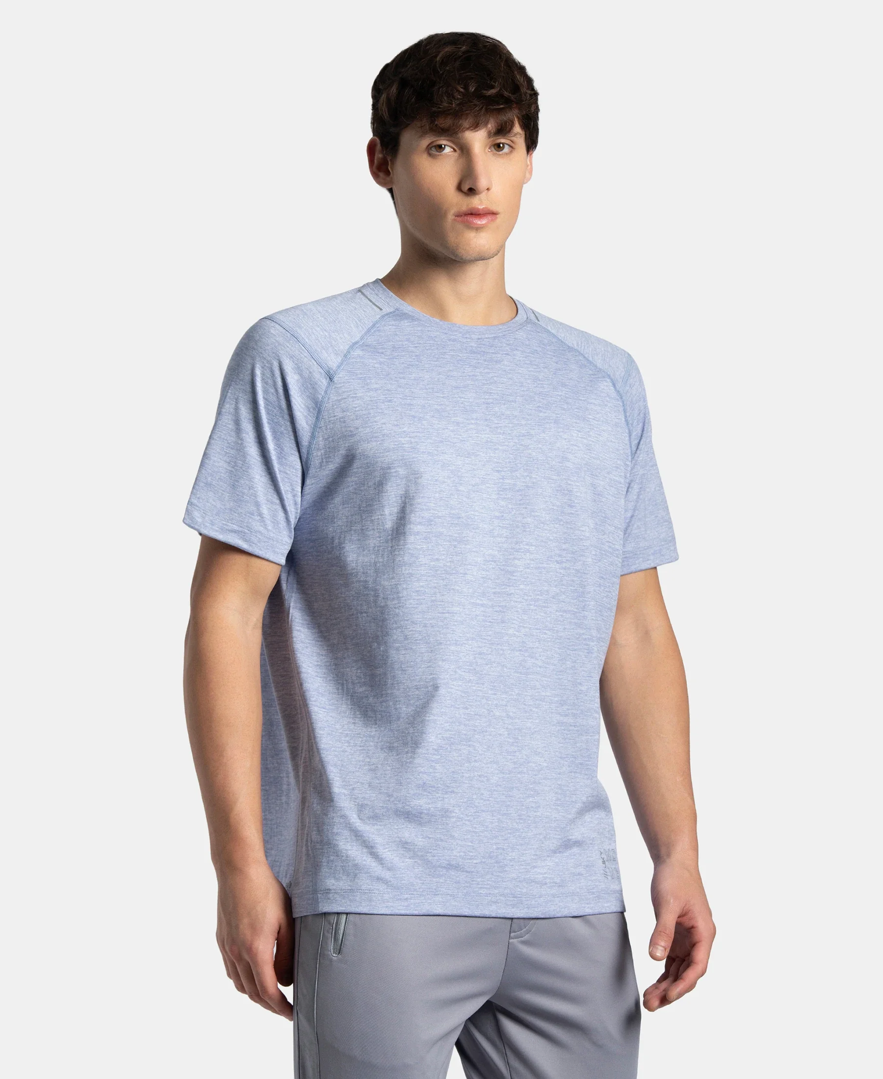 Microfiber Fabric Round Neck Half Sleeve T-Shirt with StayDry Tech - Eventide Zebra - Image 2