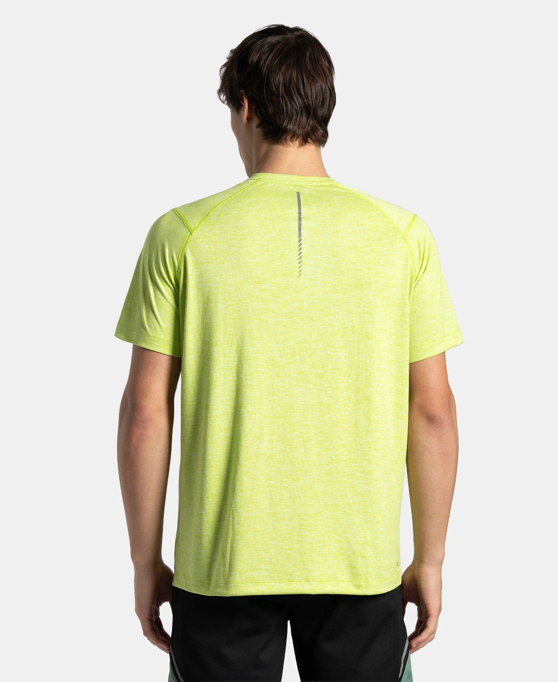 Microfiber Fabric Round Neck Half Sleeve T-Shirt with StayDry Tech - Green Glow Zebra - Image 3