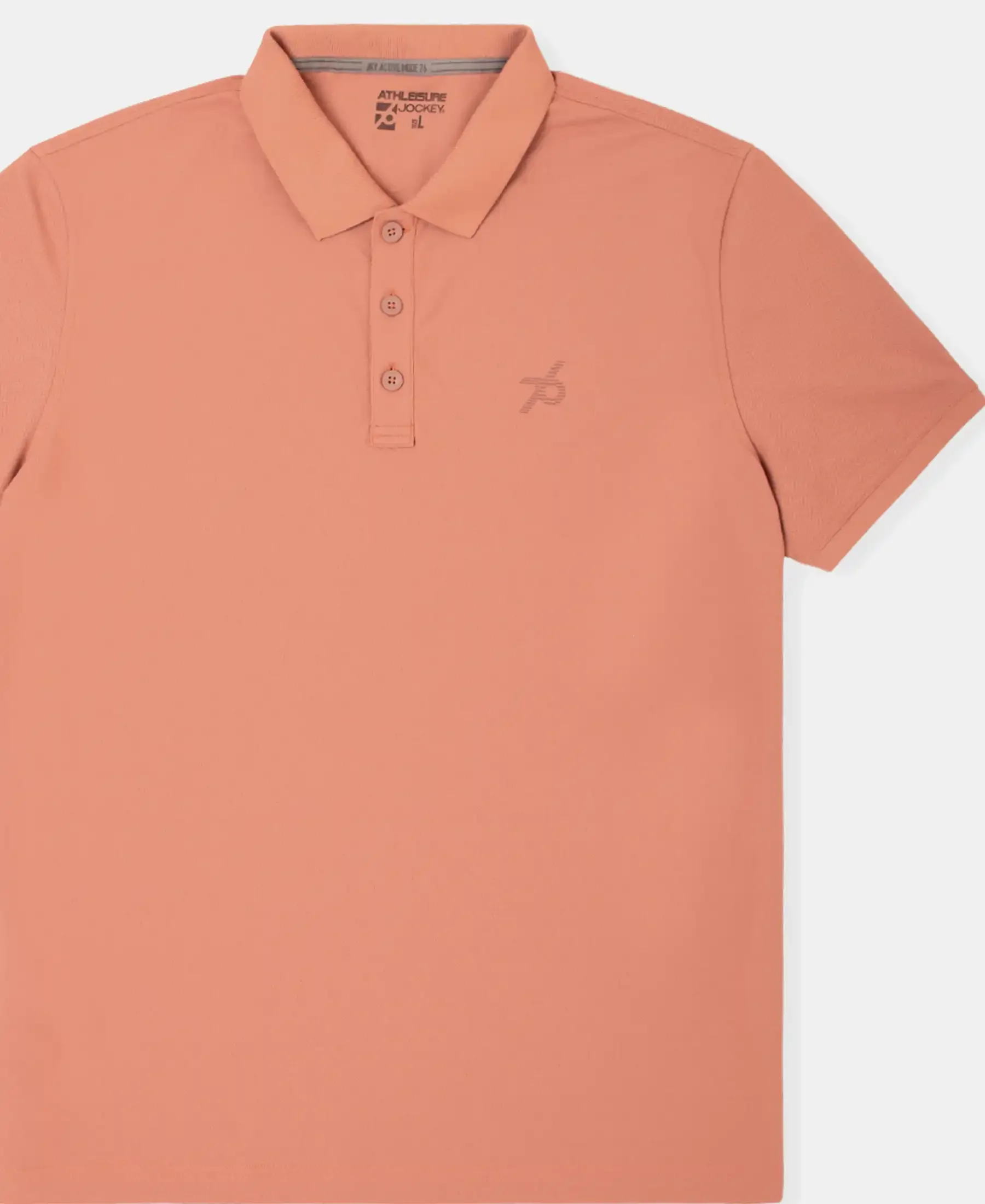 Microfiber Fabric Solid Half Sleeve Polo T-Shirt with StayDry & StayFresh Technology - Copper - Image 8