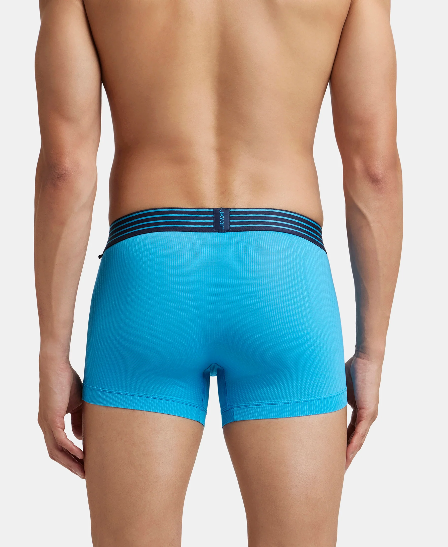 Microfiber Mesh Elastane Stretch Performance Trunk with StayDry Technology - Tropical Sea - Image 3