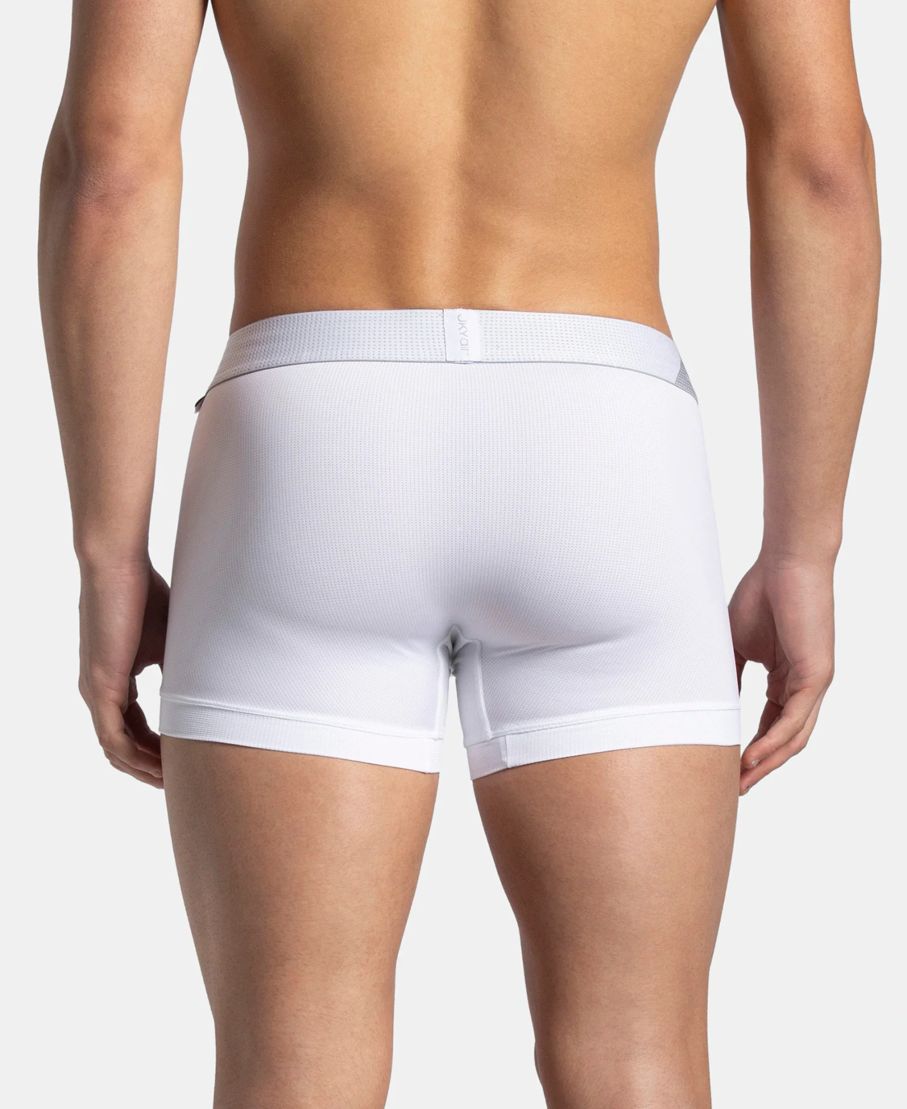 Microfiber Mesh Elastane Stretch Performance Trunk with StayDry Technology - White - Image 3