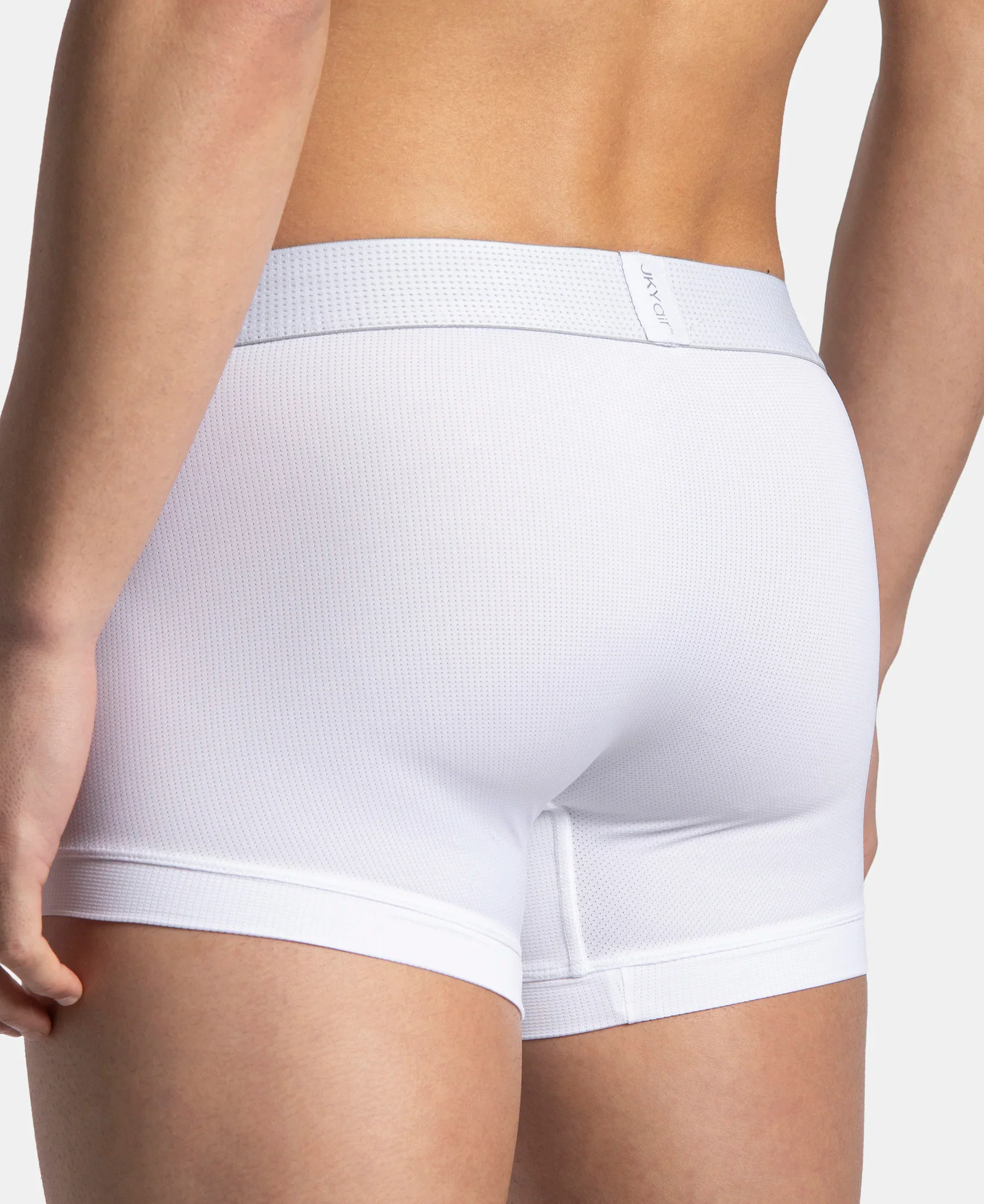 Microfiber Mesh Elastane Stretch Performance Trunk with StayDry Technology - White - Image 7