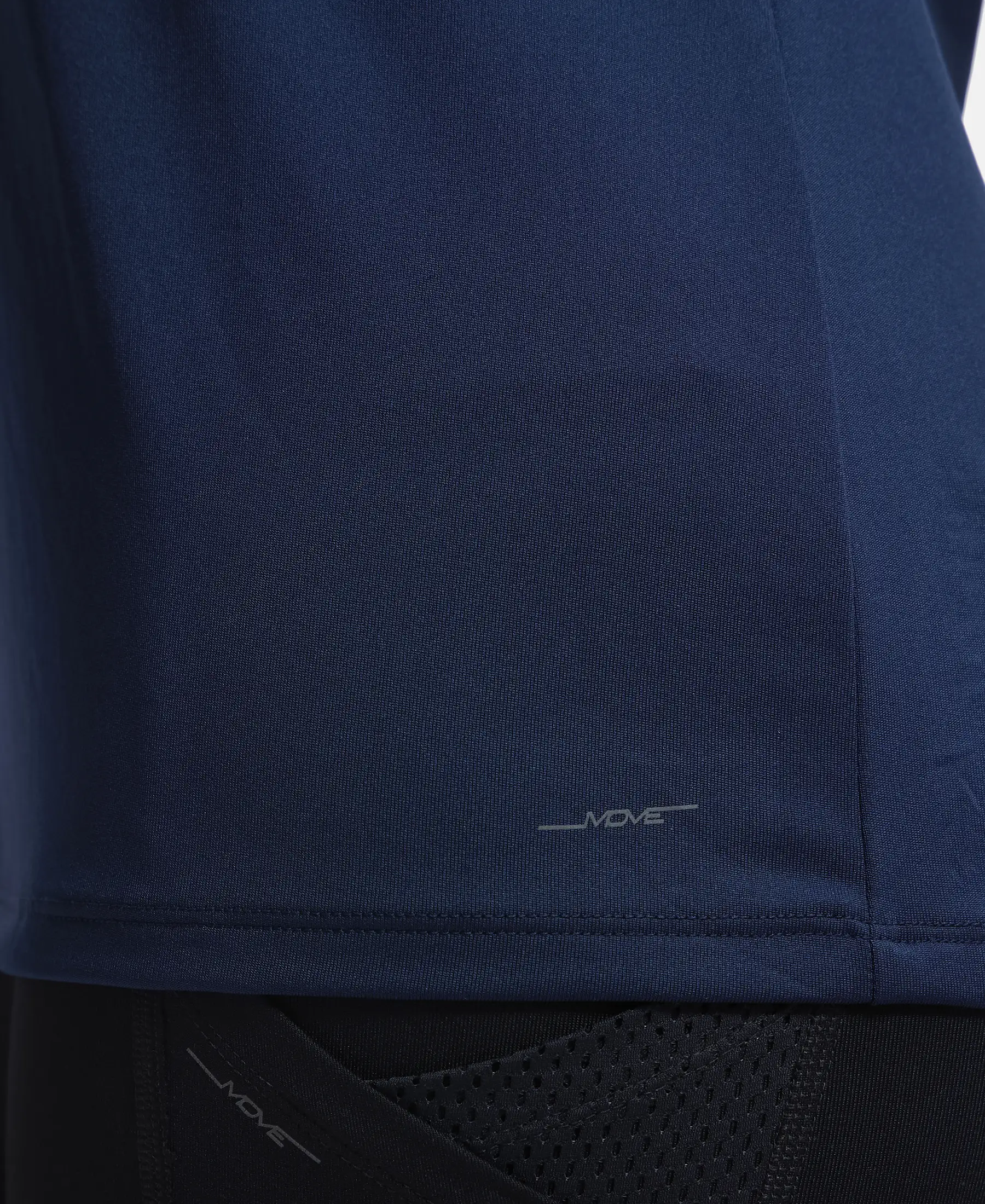 Microfiber Polyester Fabric Relaxed Fit Solid Round Neck Half Sleeve T-Shirt - Cosmic Sapphire - Image 7