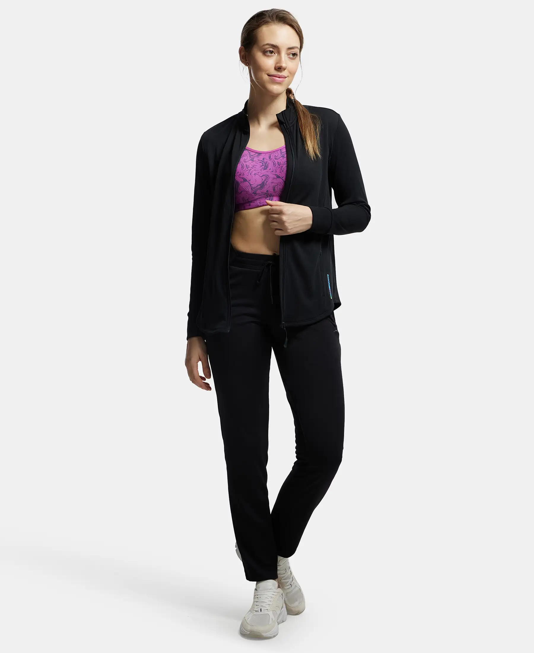 Microfiber Relaxed fit Jacket with Curved Back Hem and StayDry Treatment - Black - Image 4