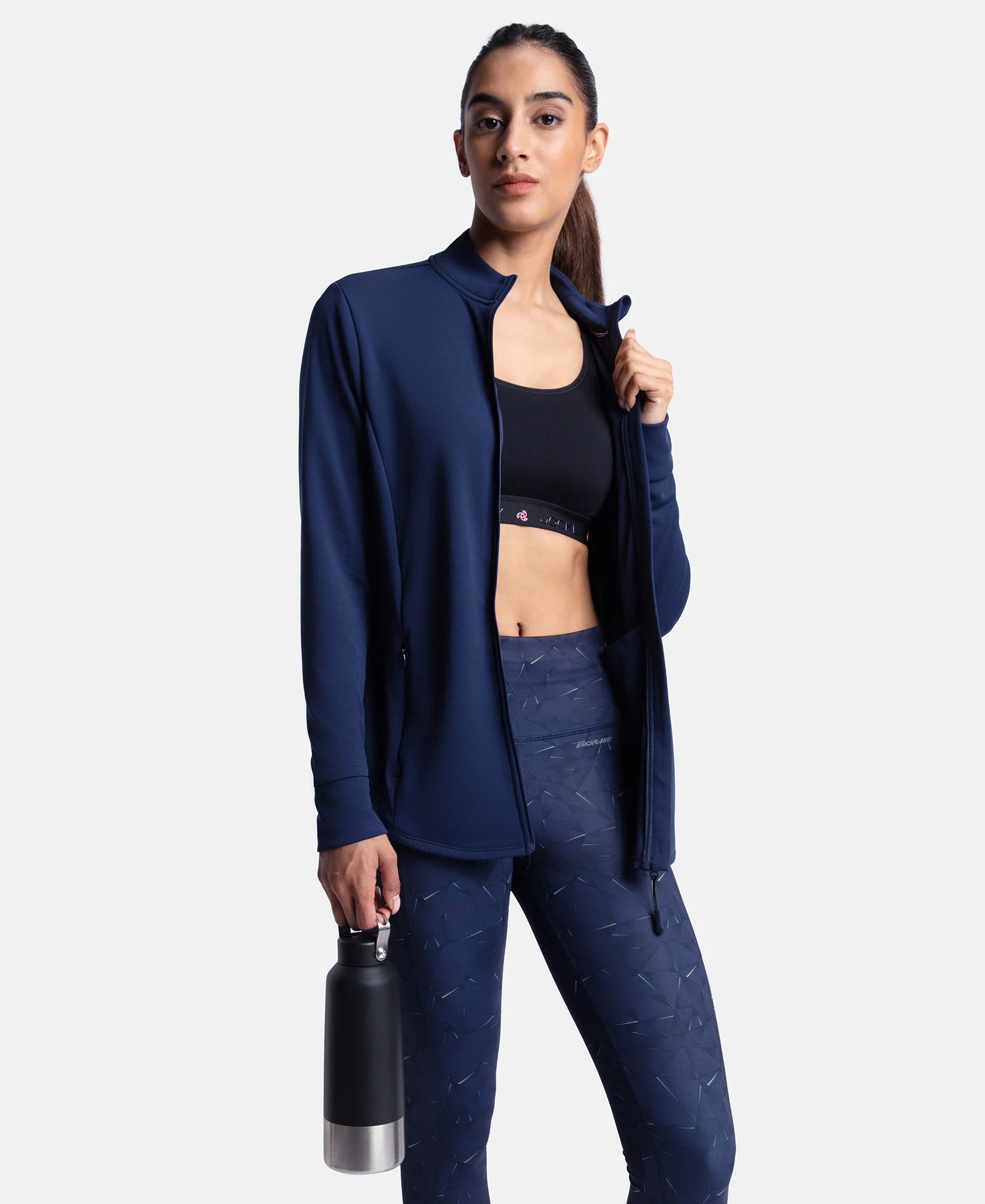 Microfiber Relaxed fit Jacket with Curved Back Hem and StayDry Treatment - Peacot - Image 5