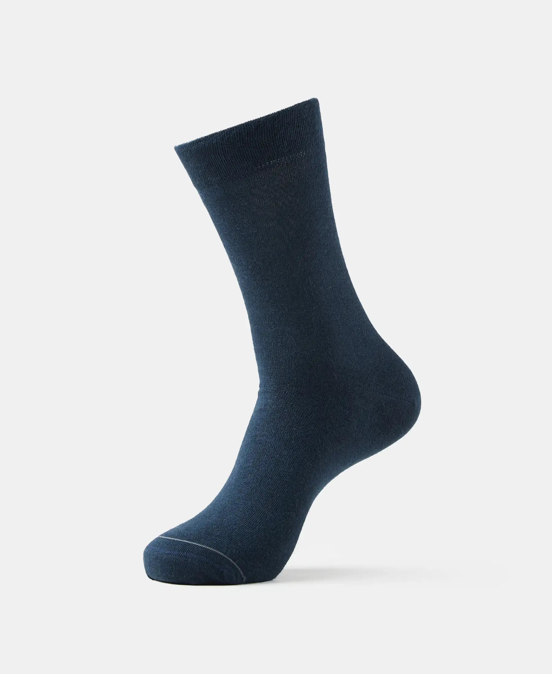 Modal Cotton Elastane Stretch Crew Length Socks with StayFresh Treatment - Navy