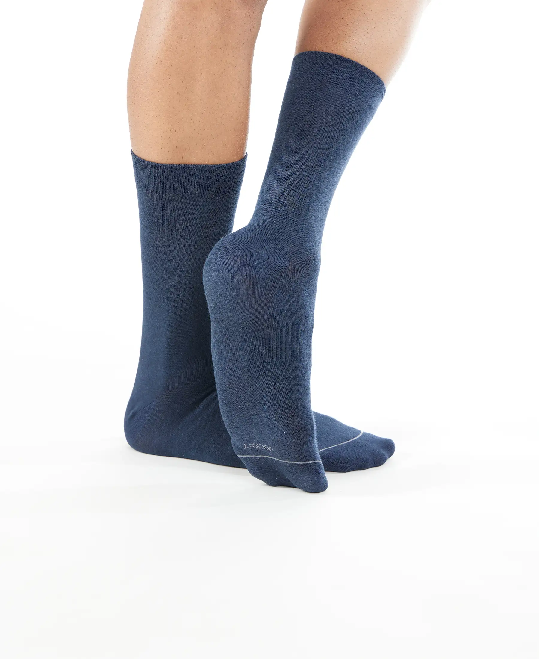 Modal Cotton Elastane Stretch Crew Length Socks with StayFresh Treatment - Navy - Image 4