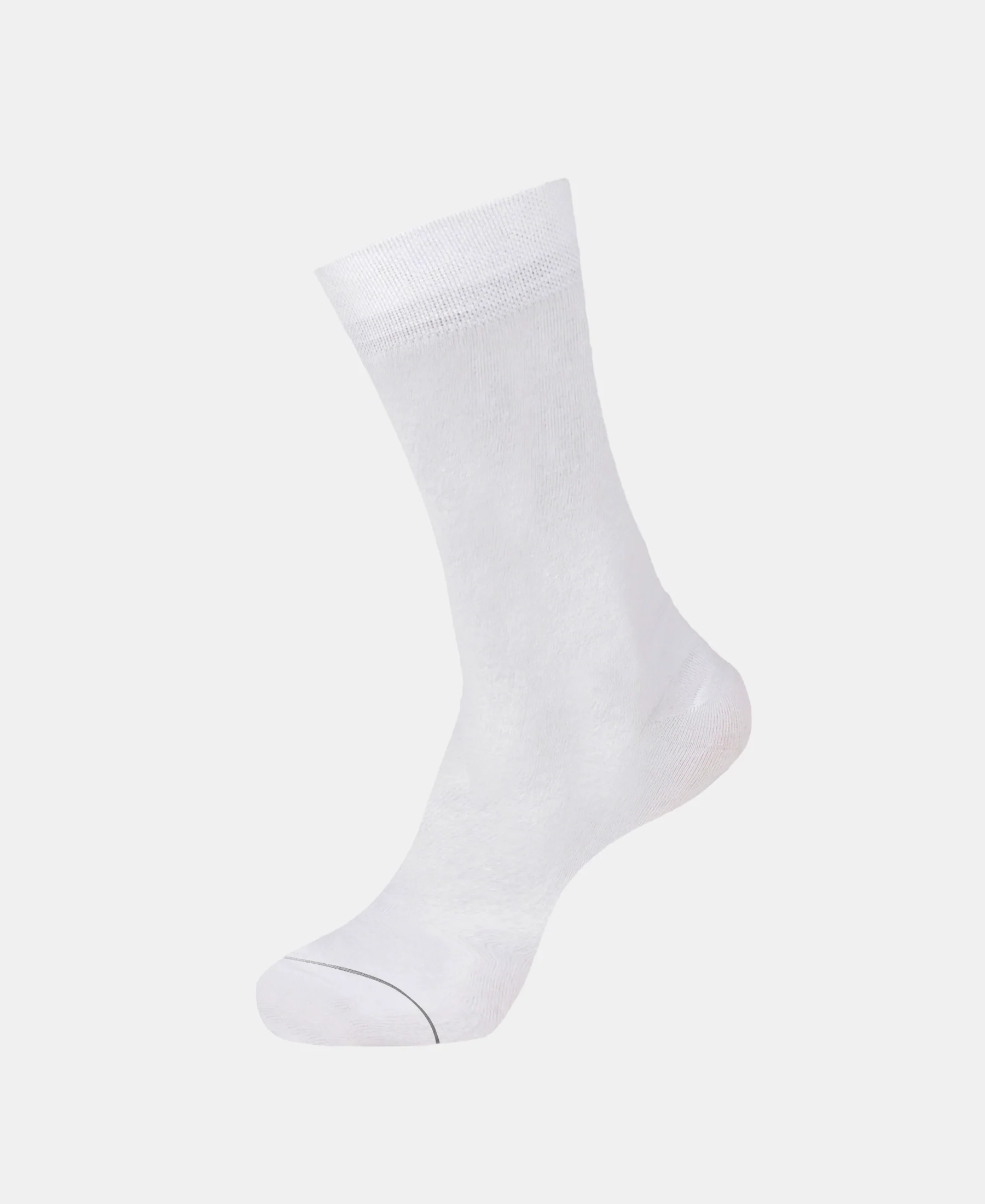 Modal Cotton Elastane Stretch Crew Length Socks with StayFresh Treatment - White