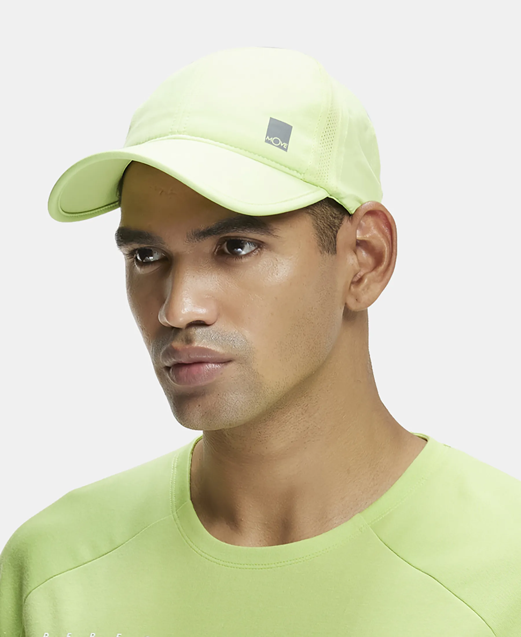 Polyester Solid Cap with Adjustable Back Closure and StayDry Technology - Green Glow - Image 4