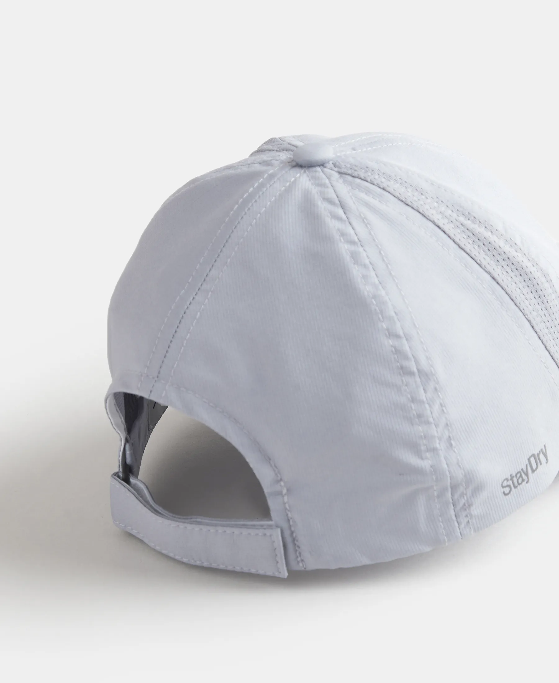 Polyester Solid Cap with Adjustable Back Closure and StayDry Technology - Light Grey - Image 3
