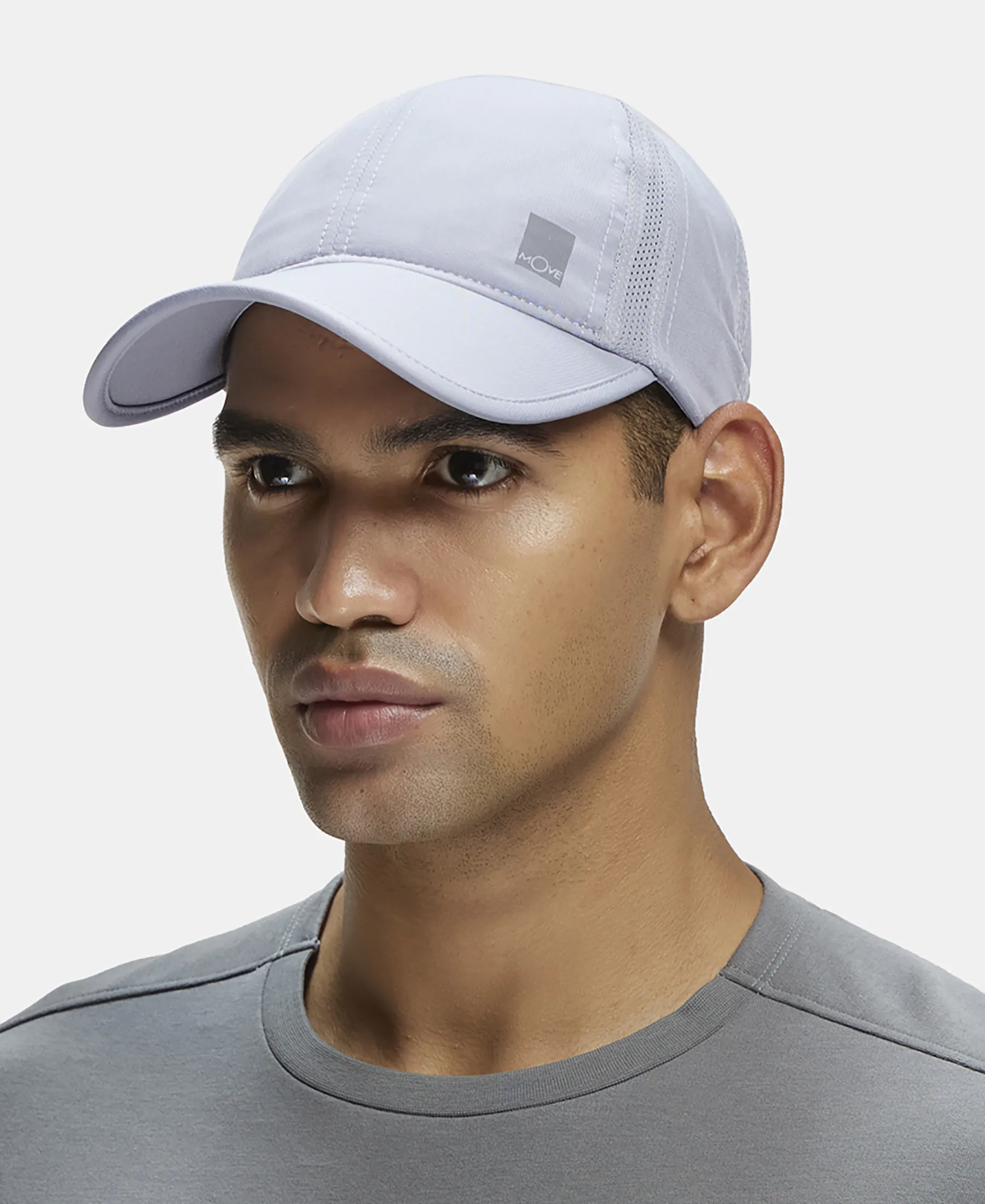 Polyester Solid Cap with Adjustable Back Closure and StayDry Technology - Light Grey - Image 4