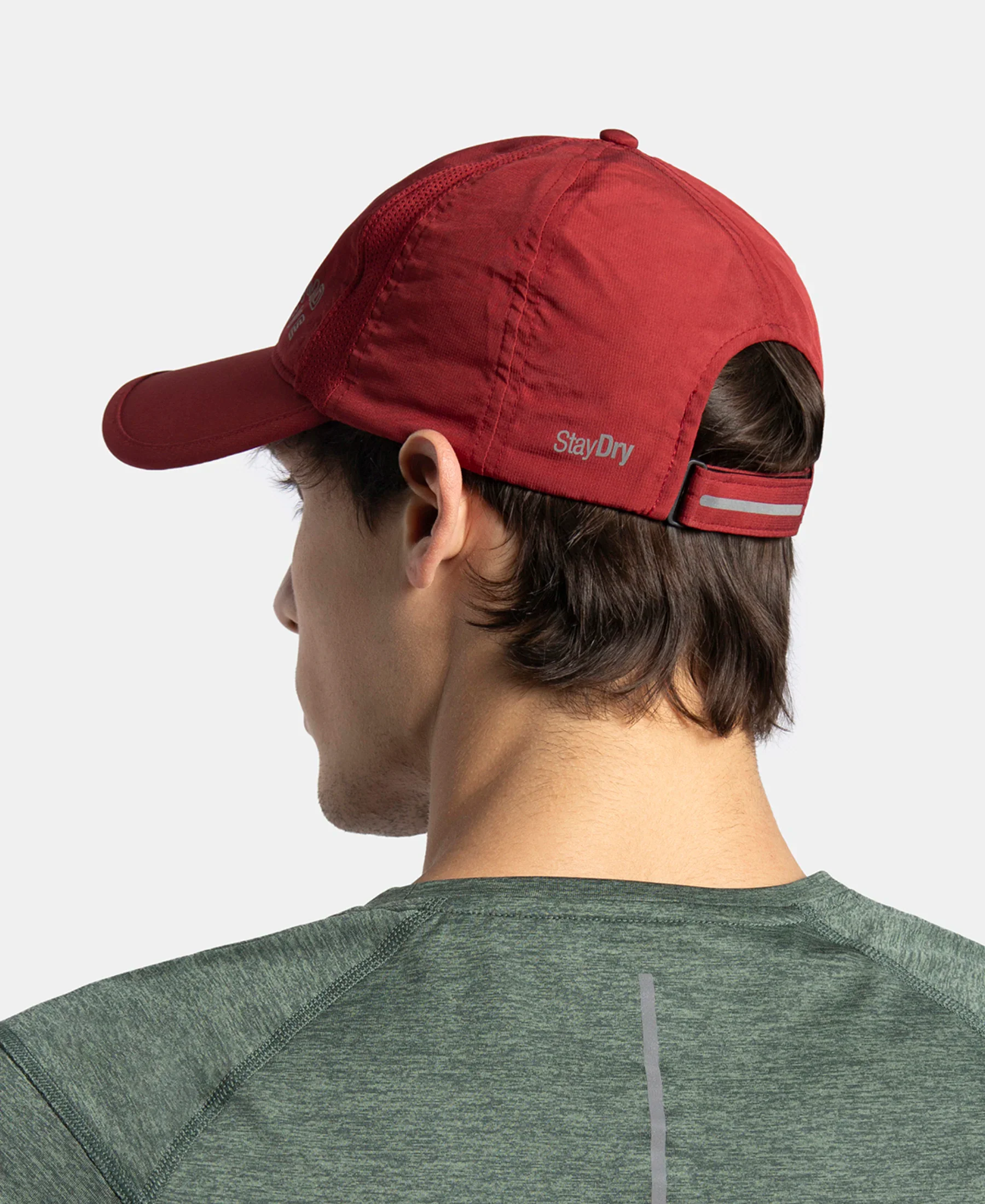 Polyester Solid Cap with Adjustable Back Closure and StayDry Technology - Sundried Tomato - Image 6