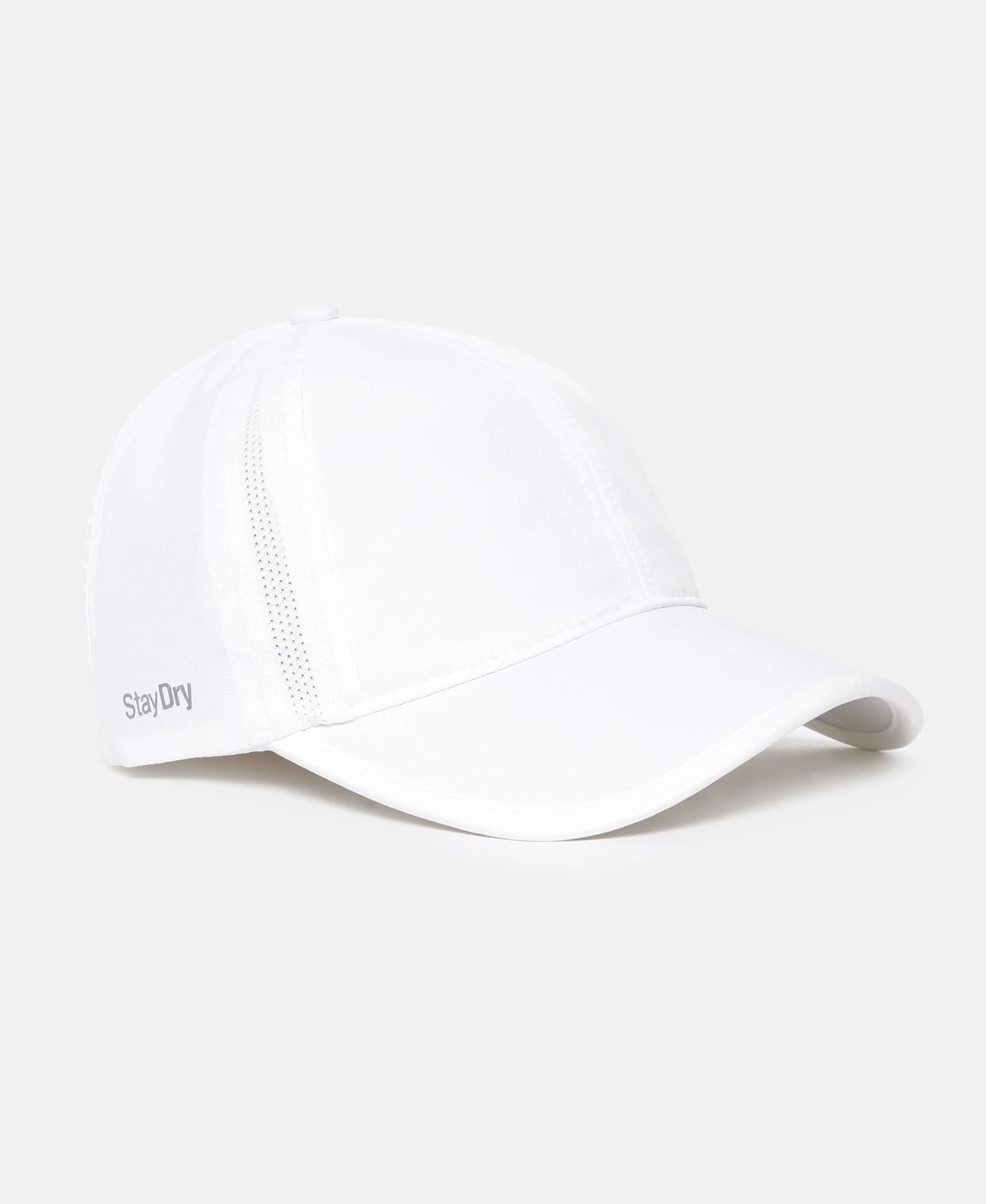 Polyester Solid Cap with Adjustable Back Closure and StayDry Technology - White - Image 4