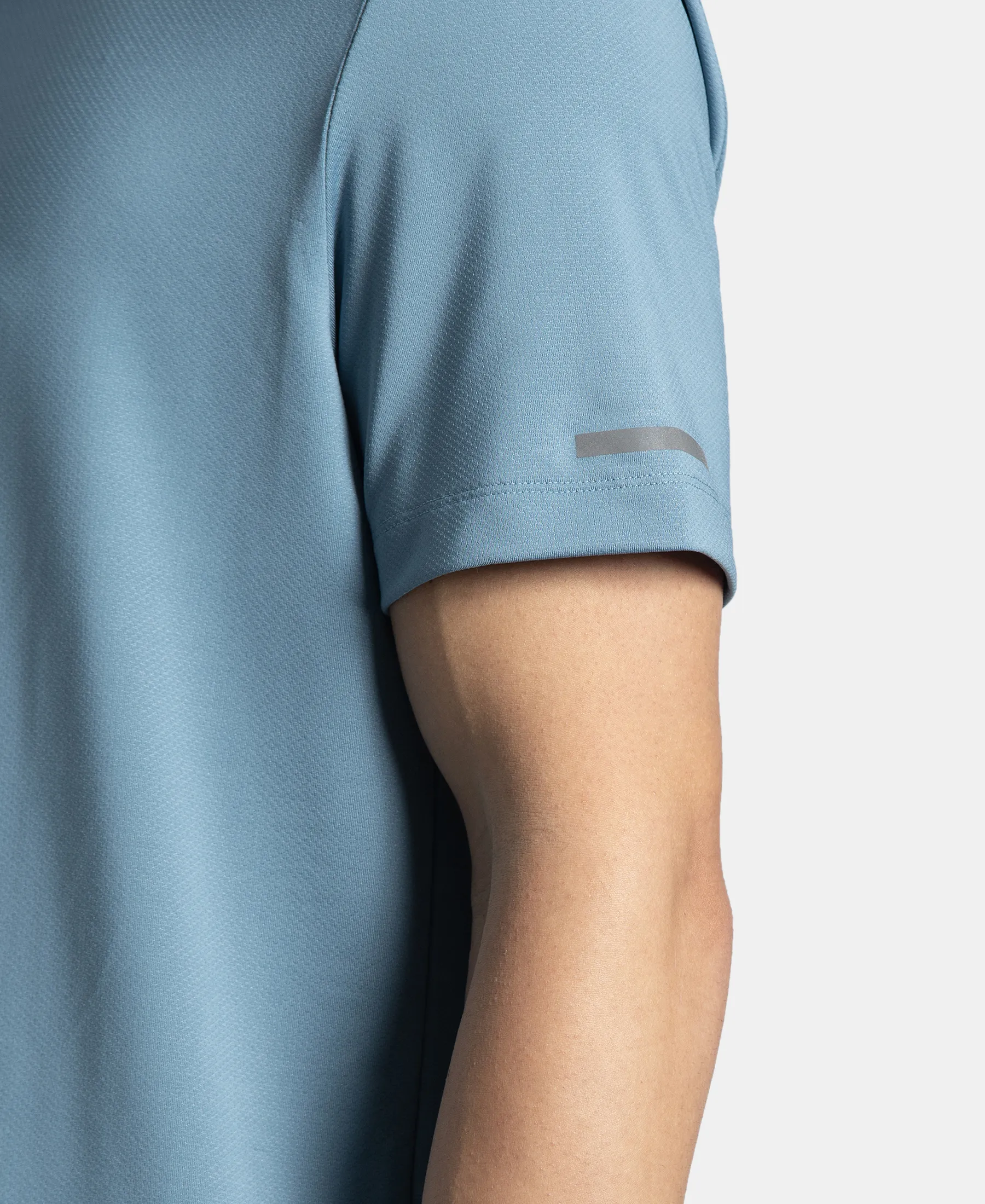 Recycled Microfiber Elastane Stretch Half Sleeve Polo T-Shirt with Breathable Mesh - Provincial Blue - Image 8