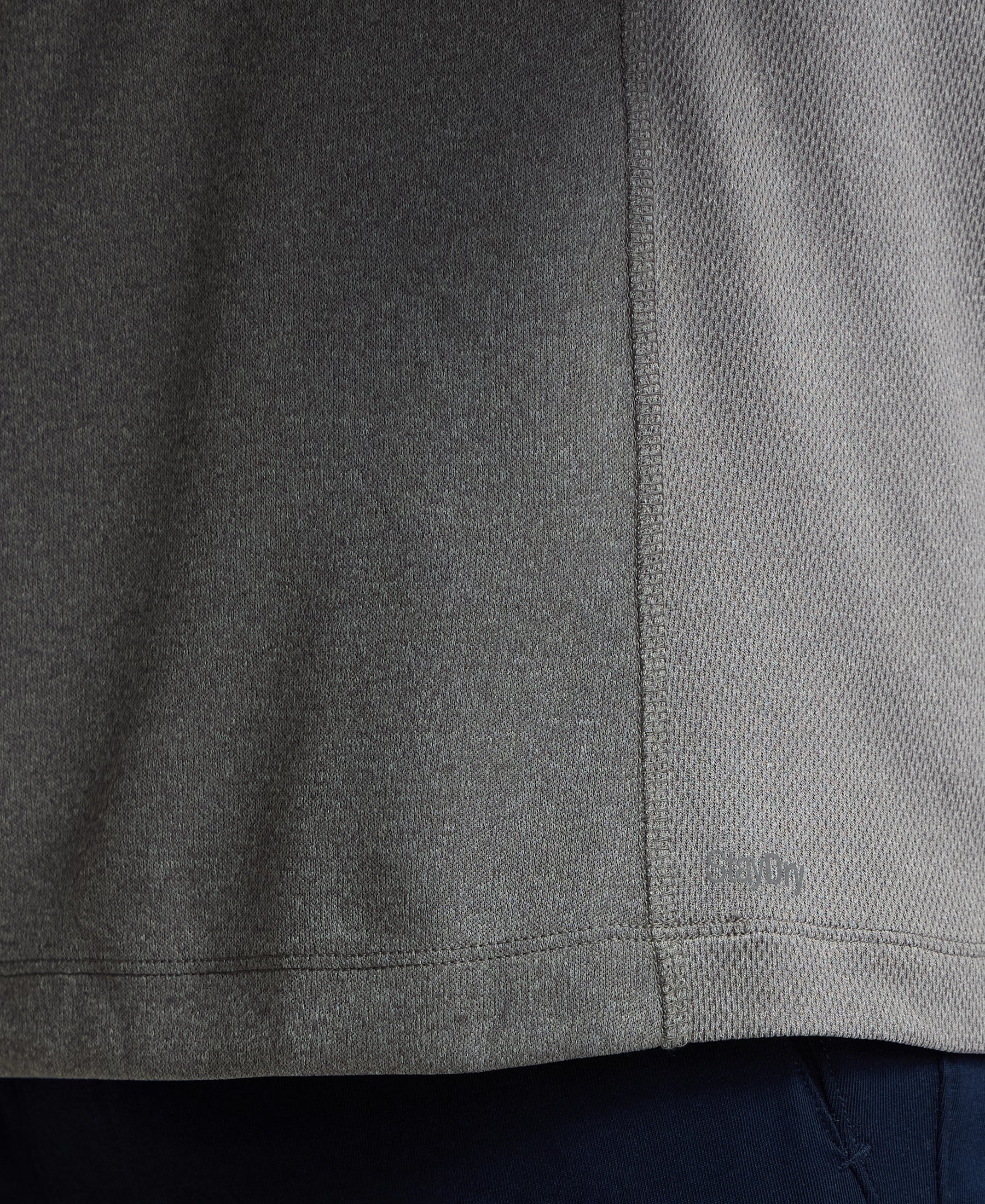 Recycled Microfiber Elastane Stretch Half Sleeve Round Neck T-Shirt with Breathable Mesh - Quiet Shade - Image 7