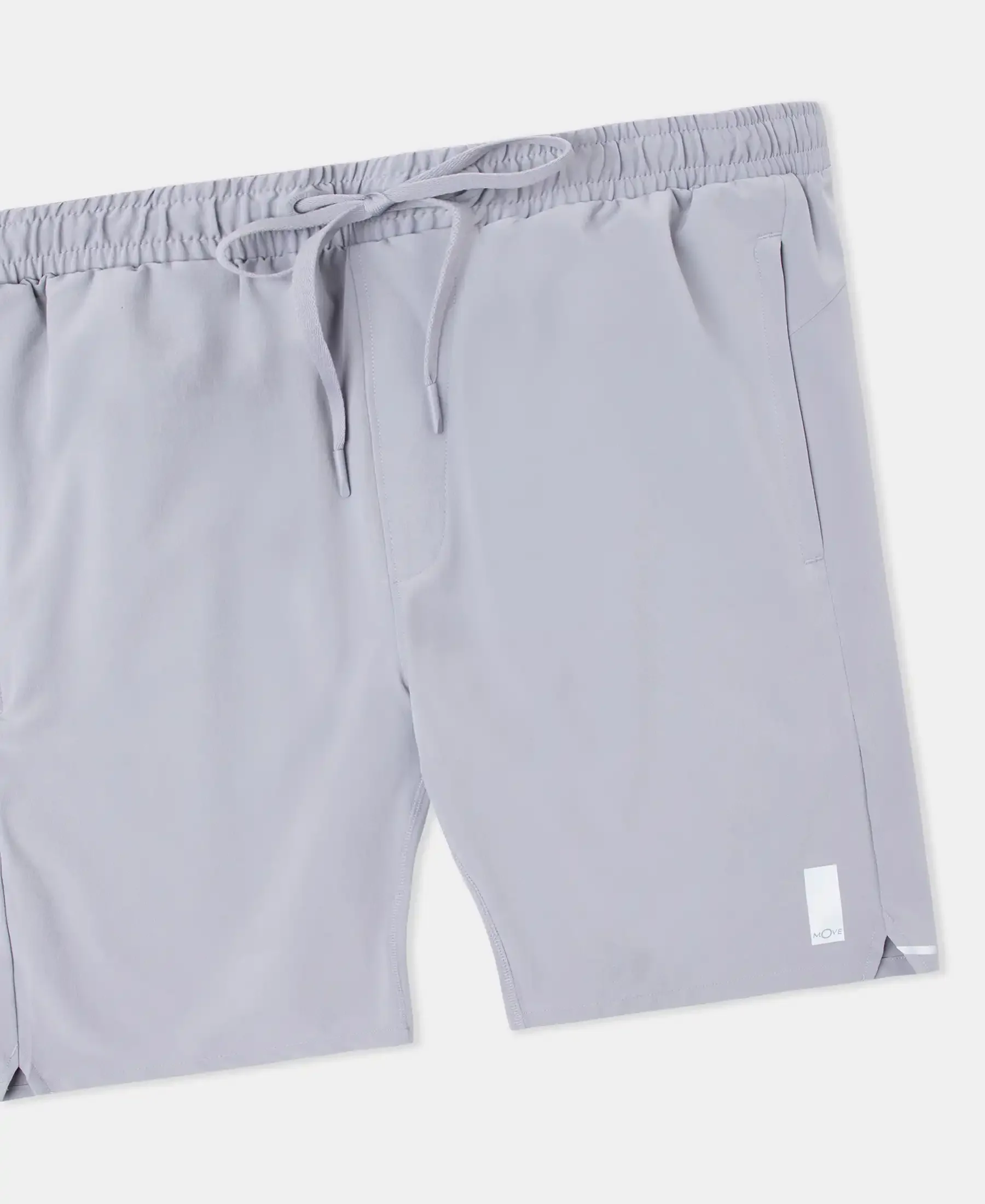 Recycled Microfiber Elastane Stretch Solid Shorts with Zipper Pockets and StayFresh Treatment - Grey - Image 10